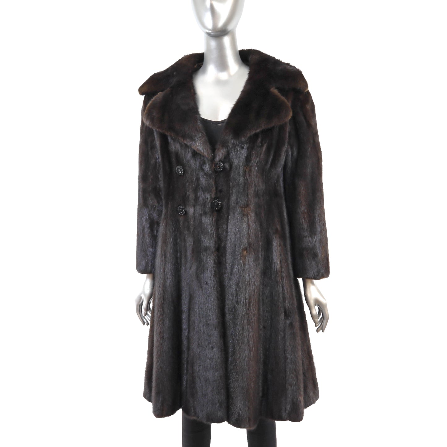 Dark Brown Mink Coat- Size S