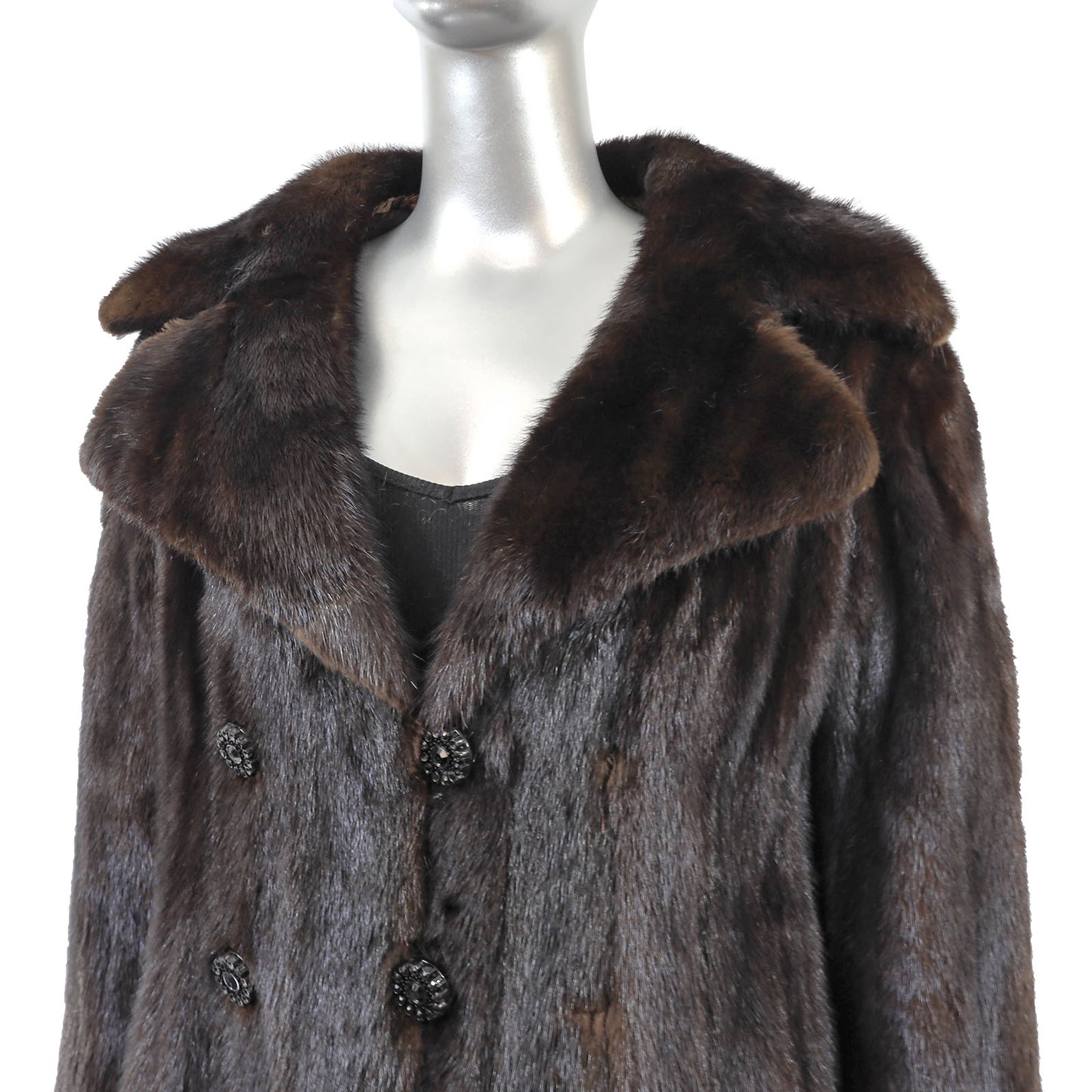 Dark Brown Mink Coat- Size S