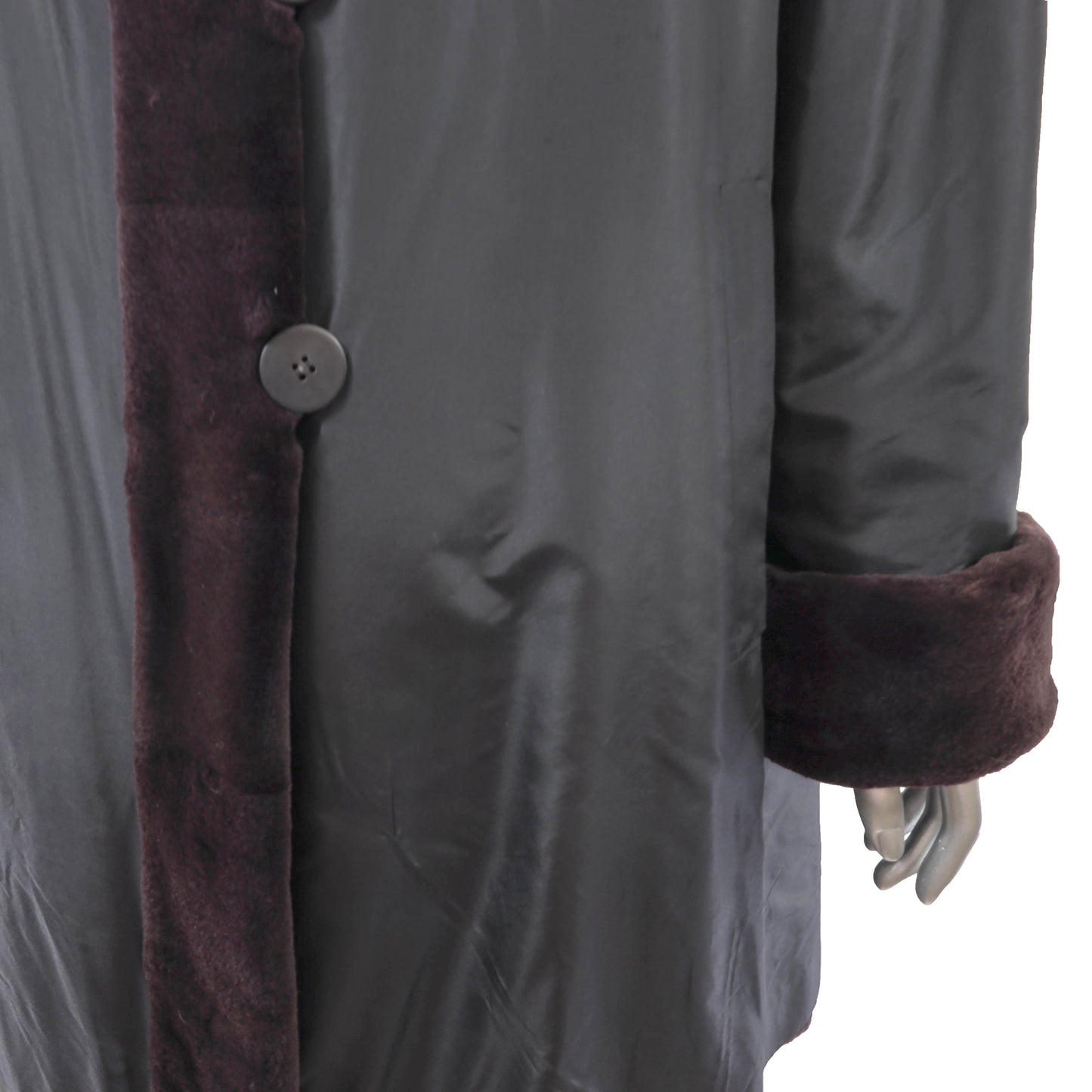 Neiman Marcus Eggplant Sheared Reversible Mink Coat- Size L