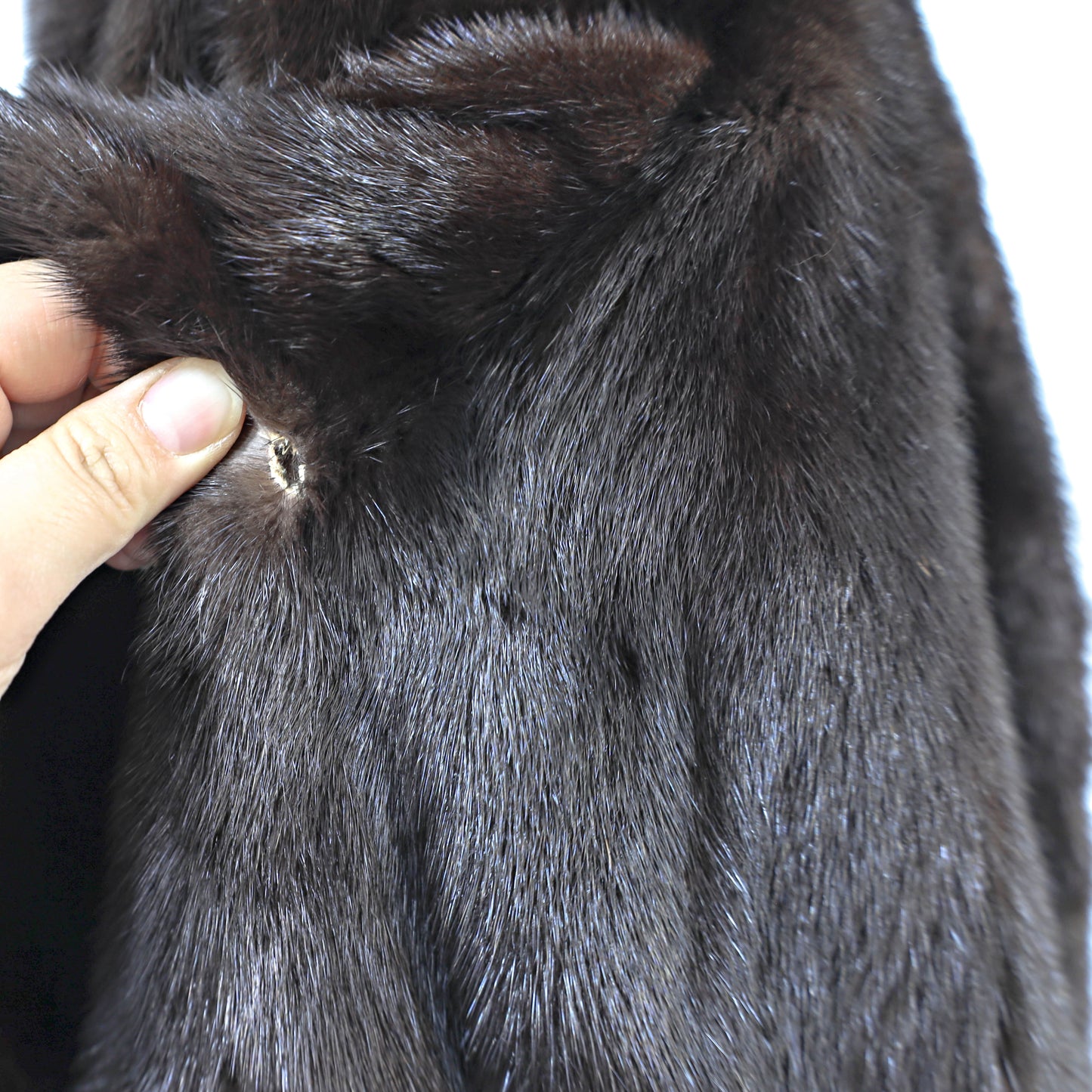 Dark Brown Mink 7/8 Coat- Size M