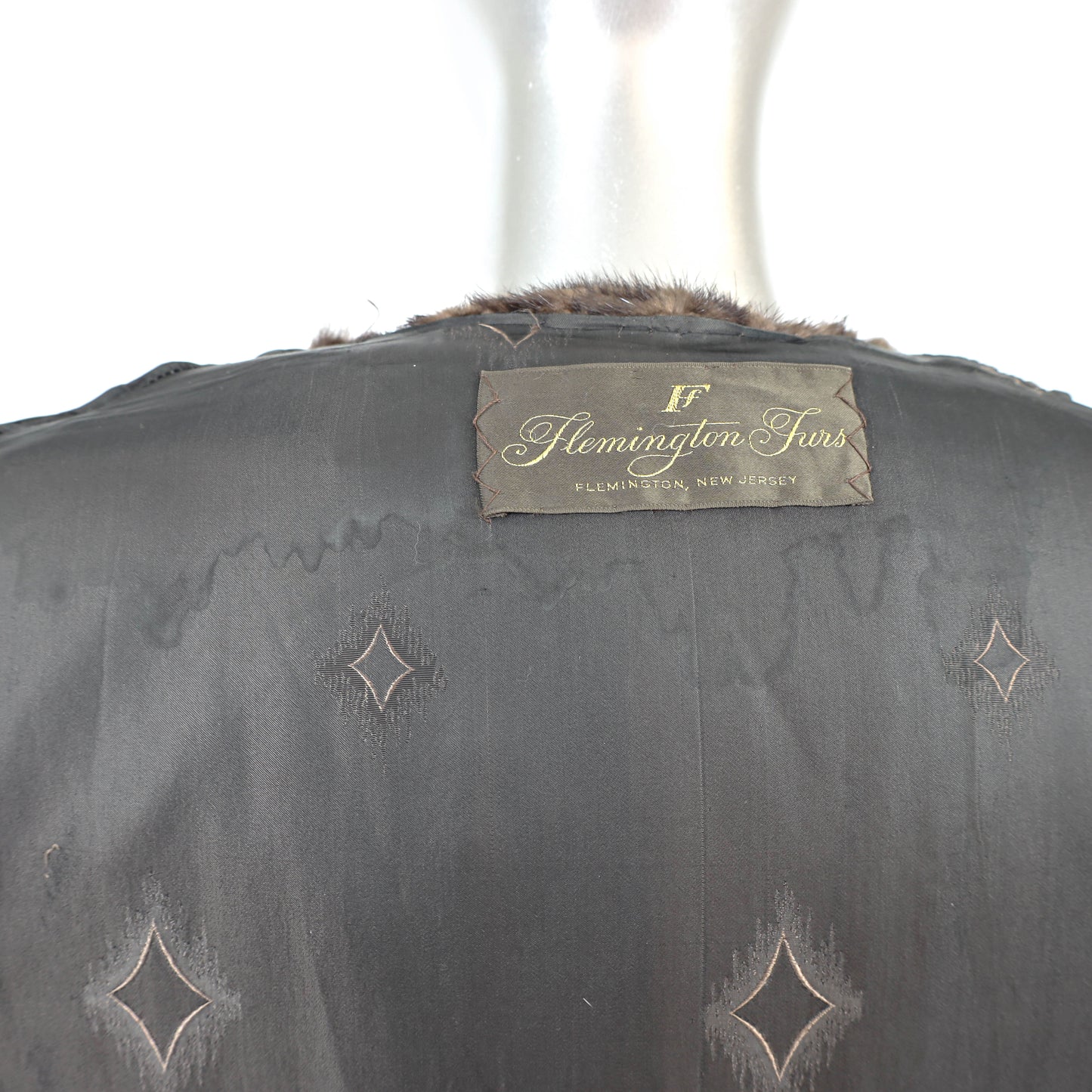 Dark Brown Section Mink Coat- Size XL