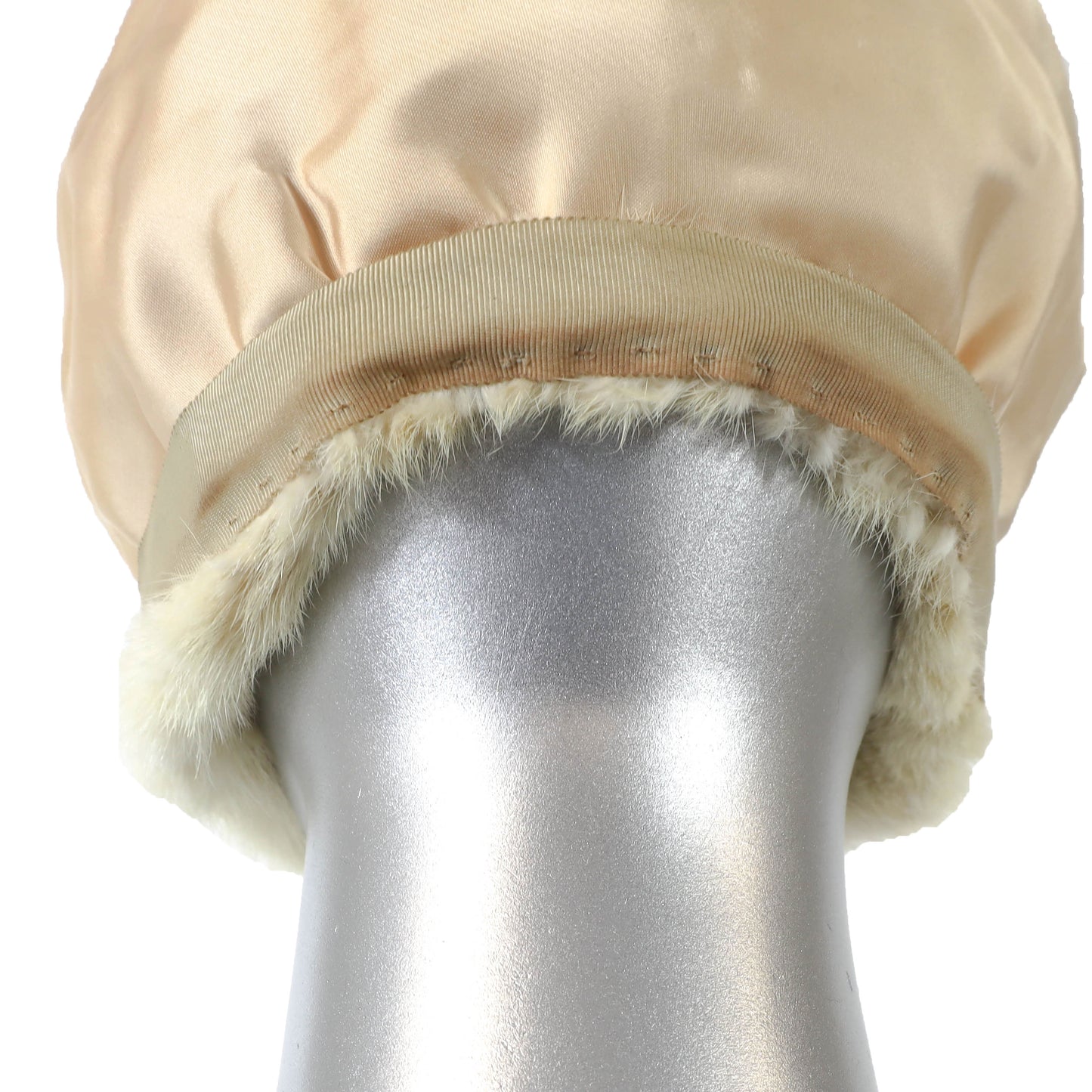 Ivory Mink Hat- Size Free