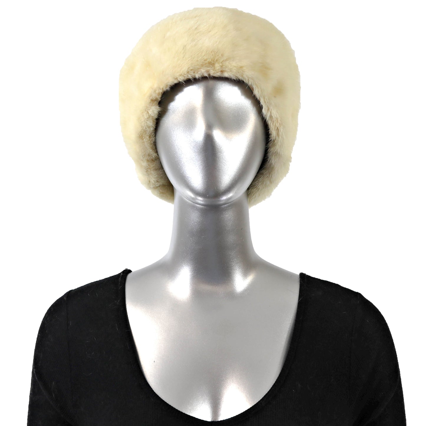 Ivory Mink Hat- Size Free