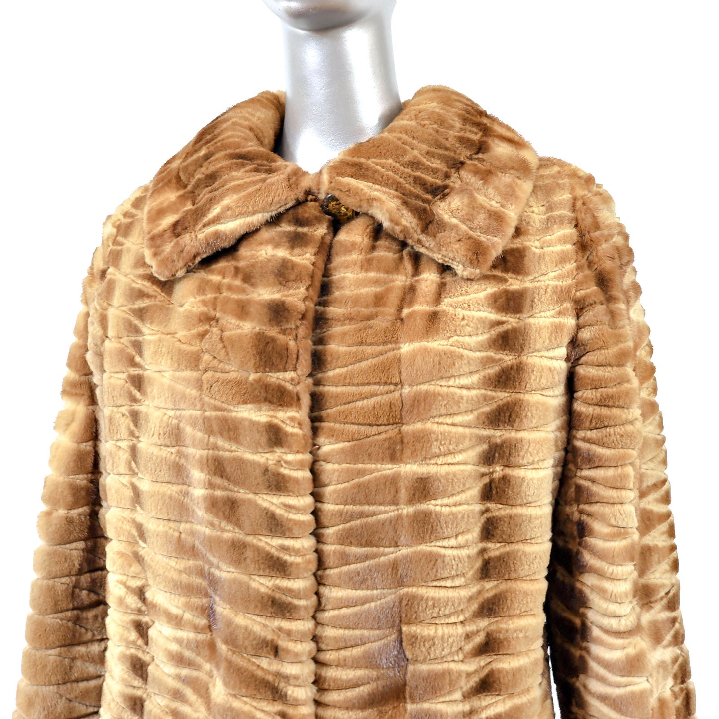Whiskey Laser Cut Mink Jacket- Size M