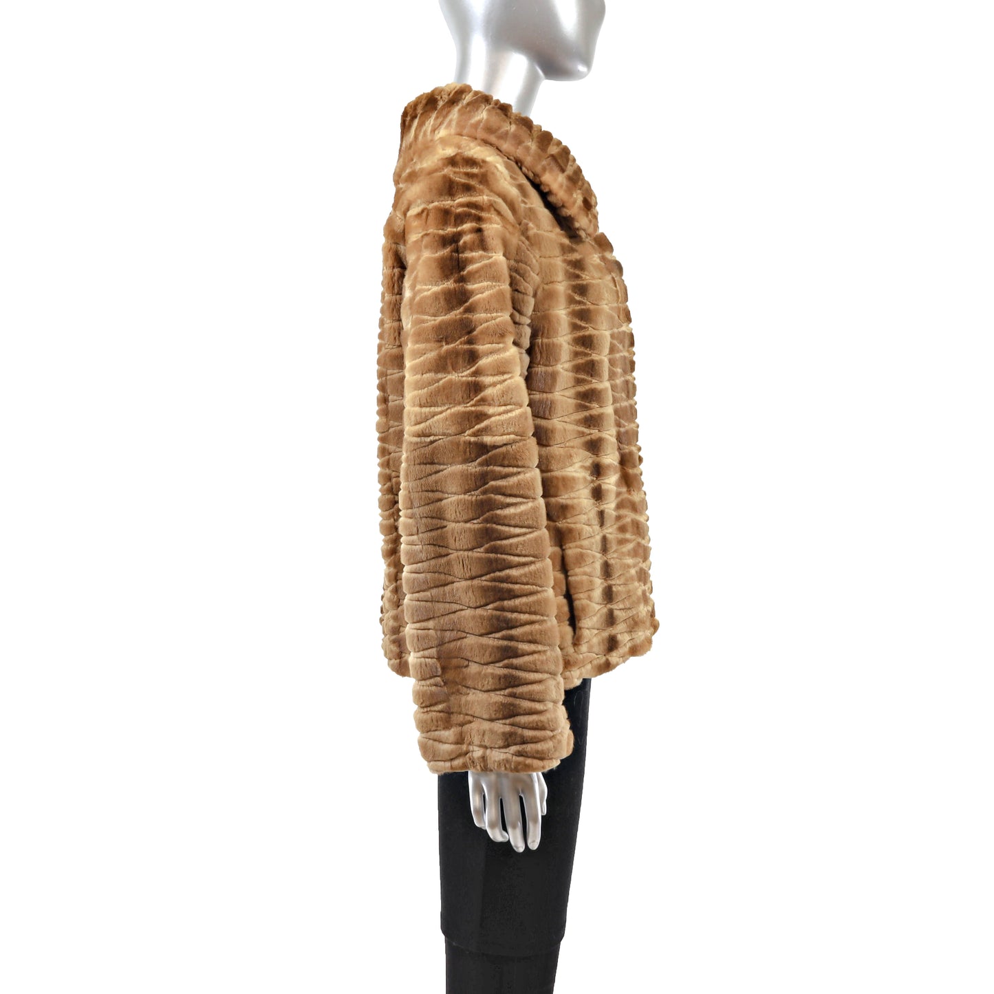 Whiskey Laser Cut Mink Jacket- Size M