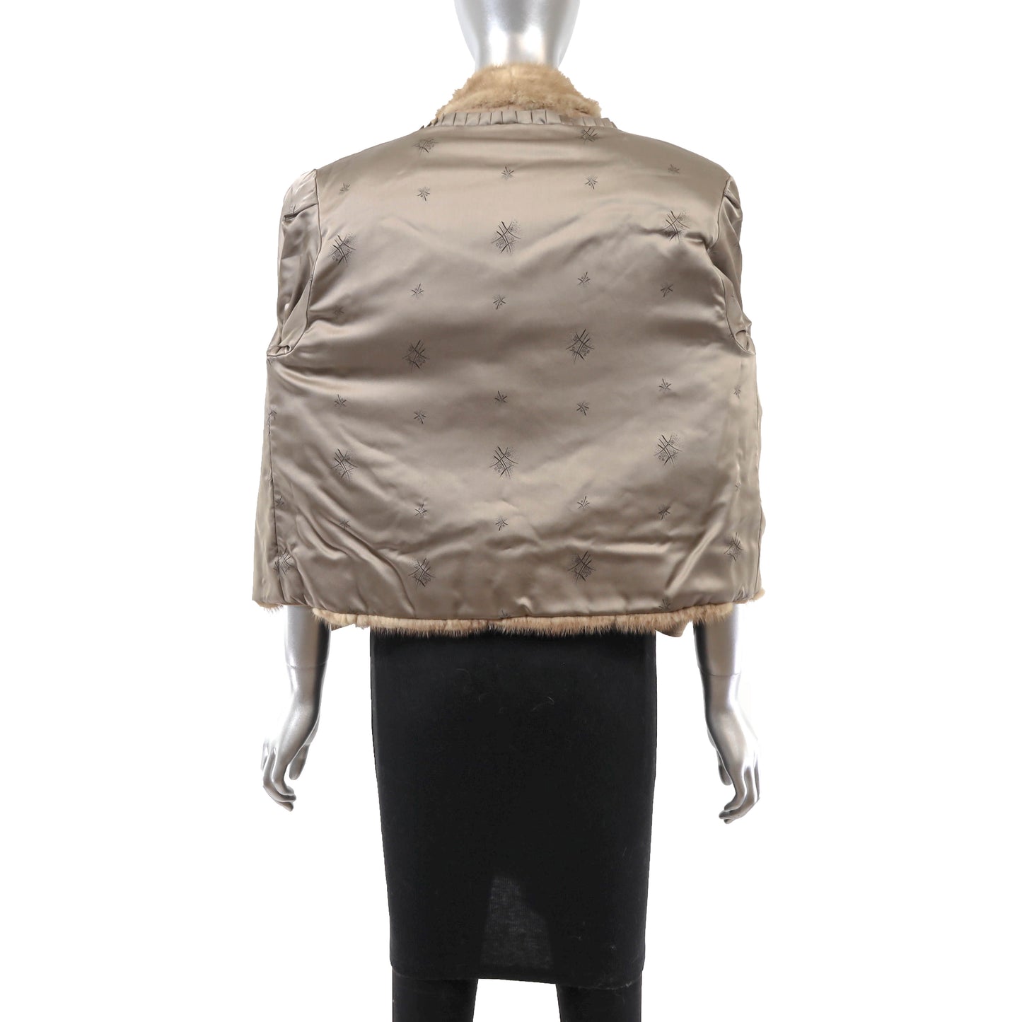 Light Brown Mink and Suede Jacket- Size S