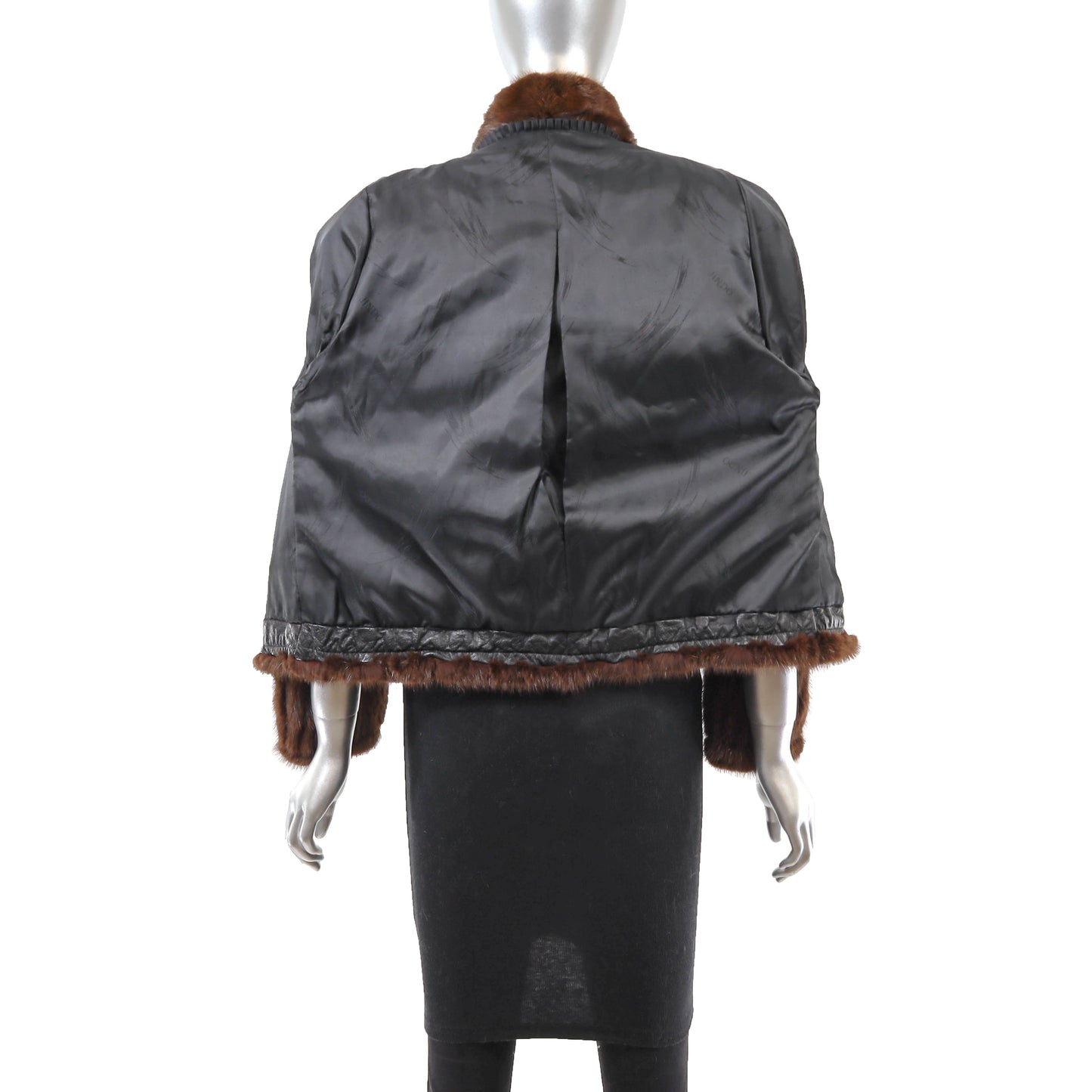 Brown Corded Mink Jacket- Size M