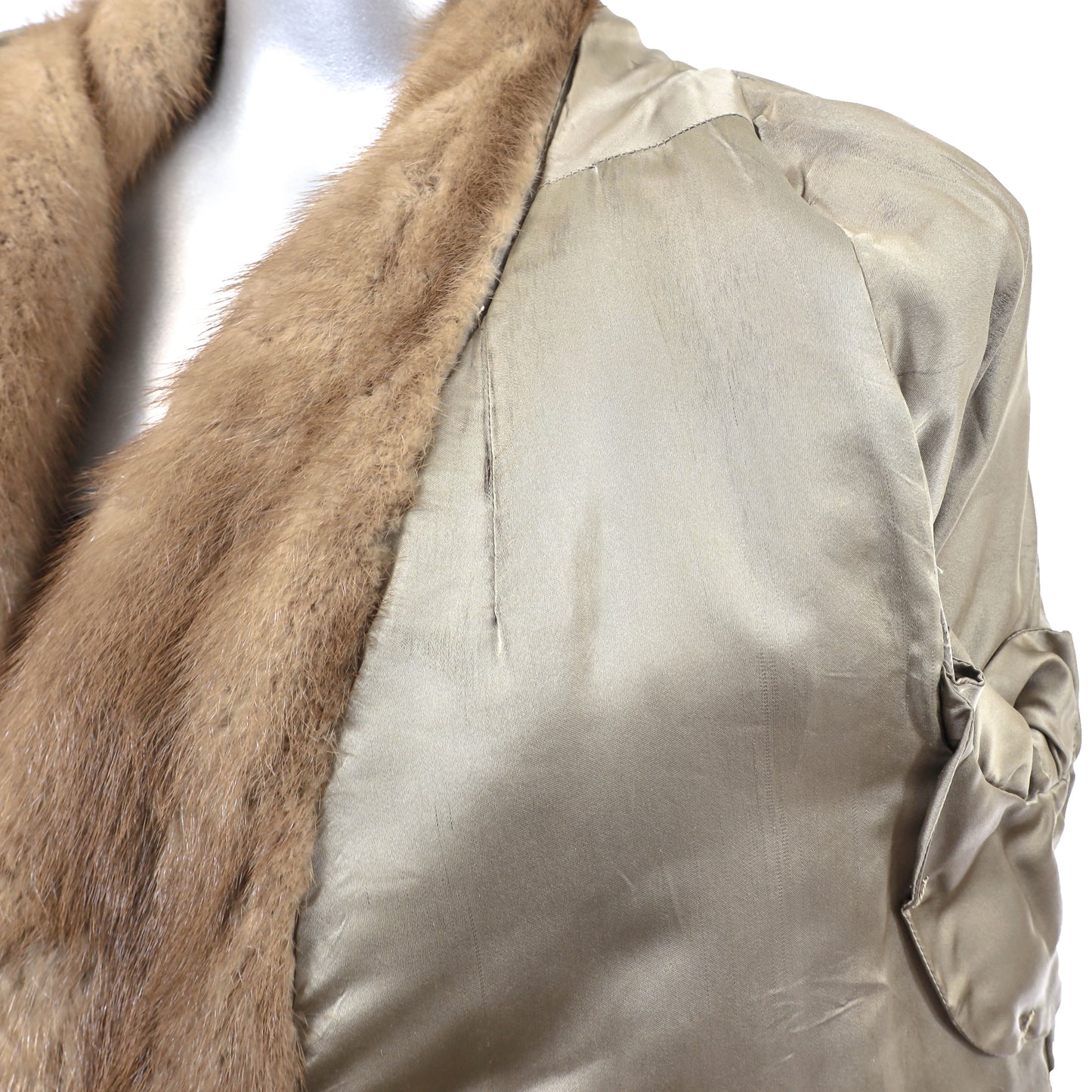 Light Brown Mink Jacket- Size L-XL