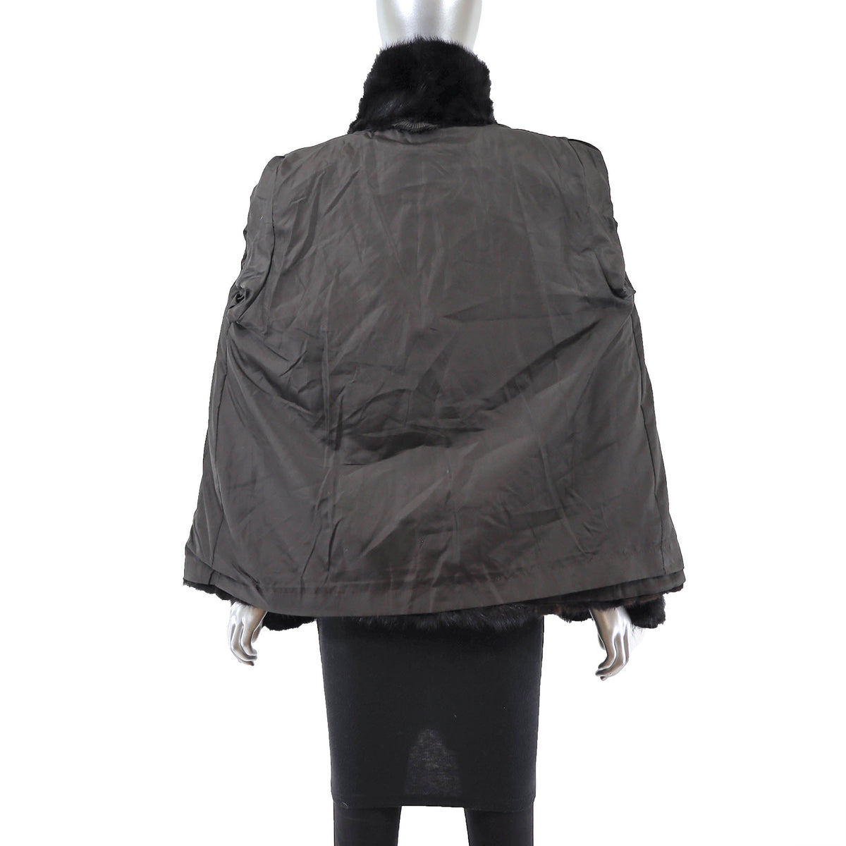 Black Mink Jacket- Size M