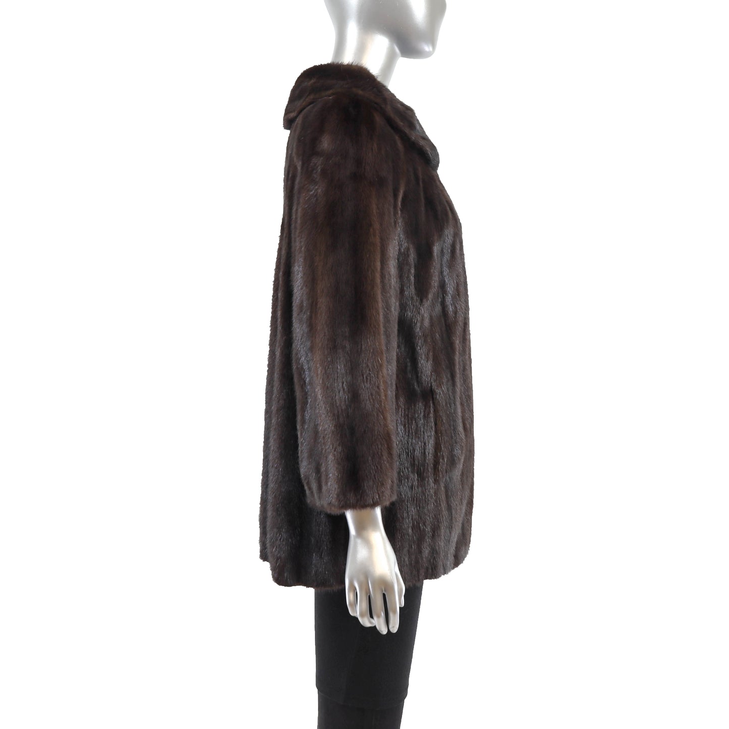 Dark Mahogany Mink Jacket- Size S