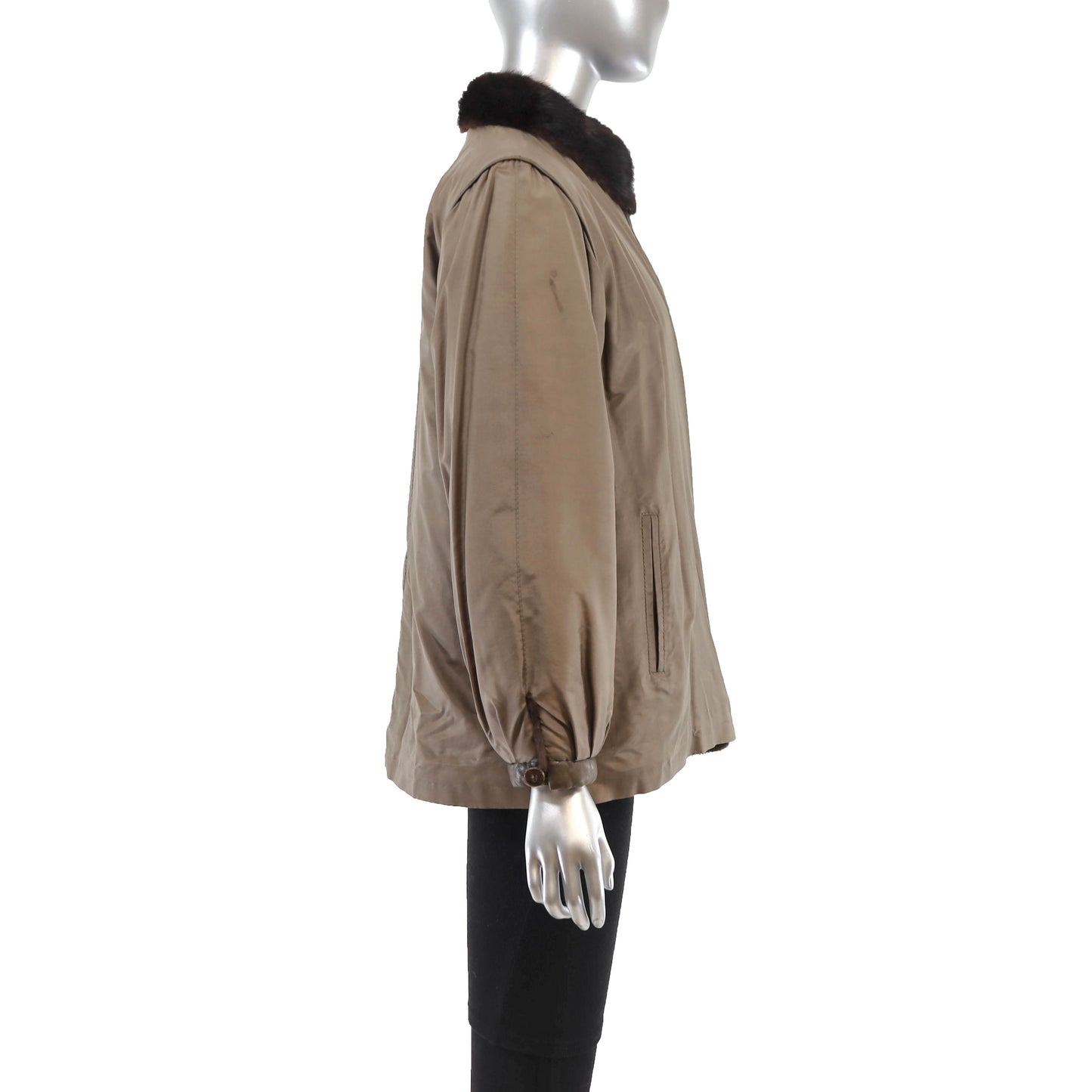 Mahogany Mink Jacket Reversible to Taffeta- Size S