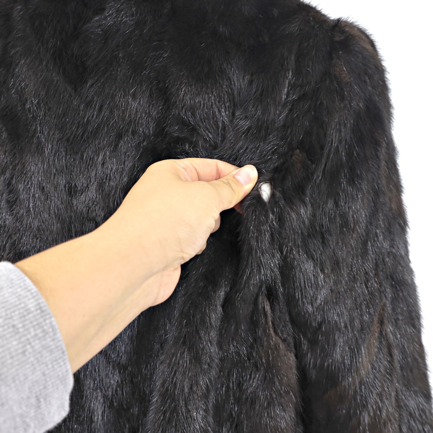 Black Section Mink Jacket- Size M