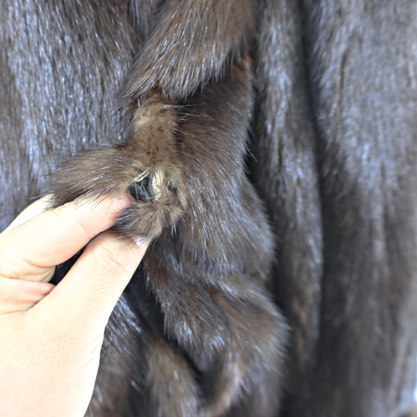 Dark Brown Mink Jacket - Size M