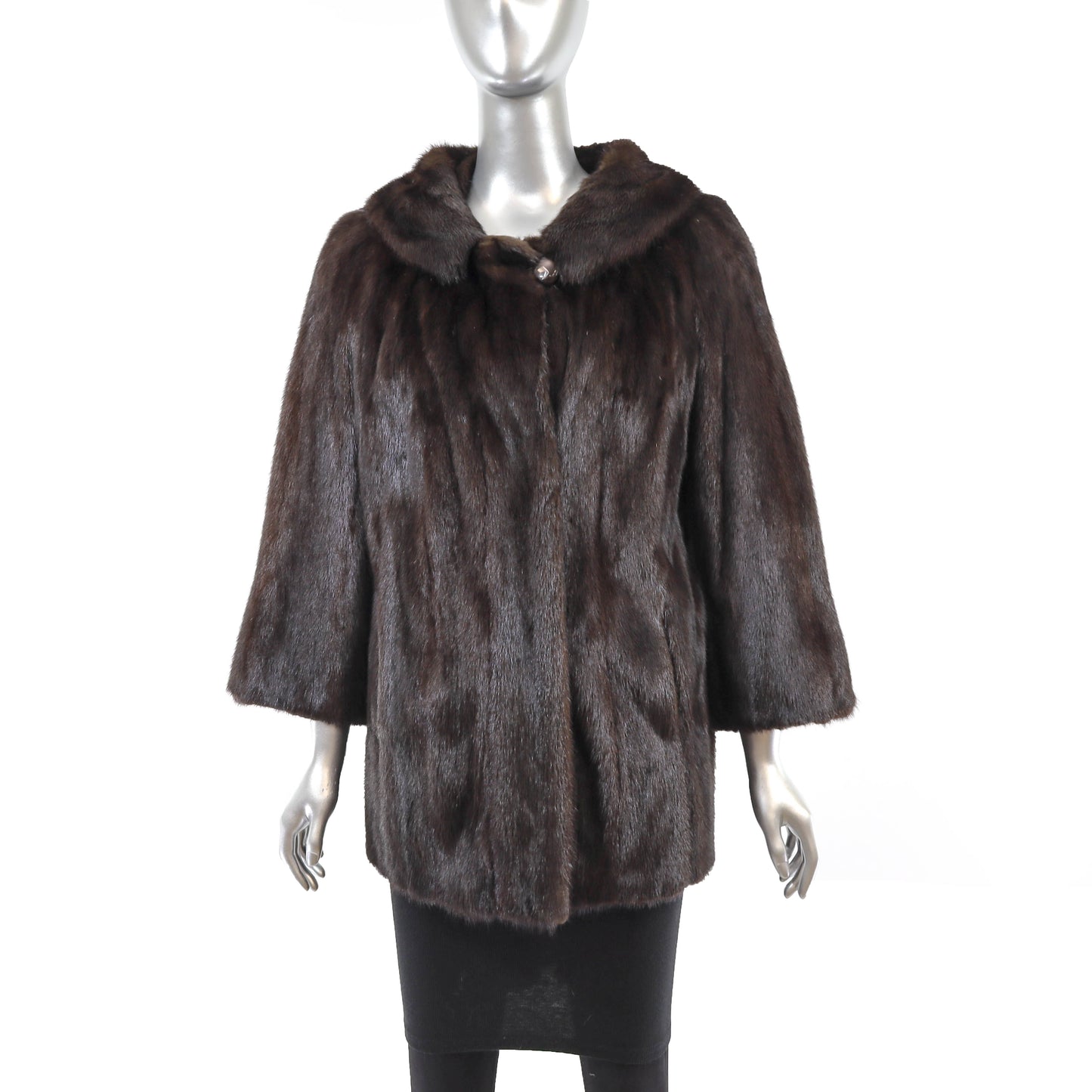 Dark Mahogany Mink Jacket- Size S