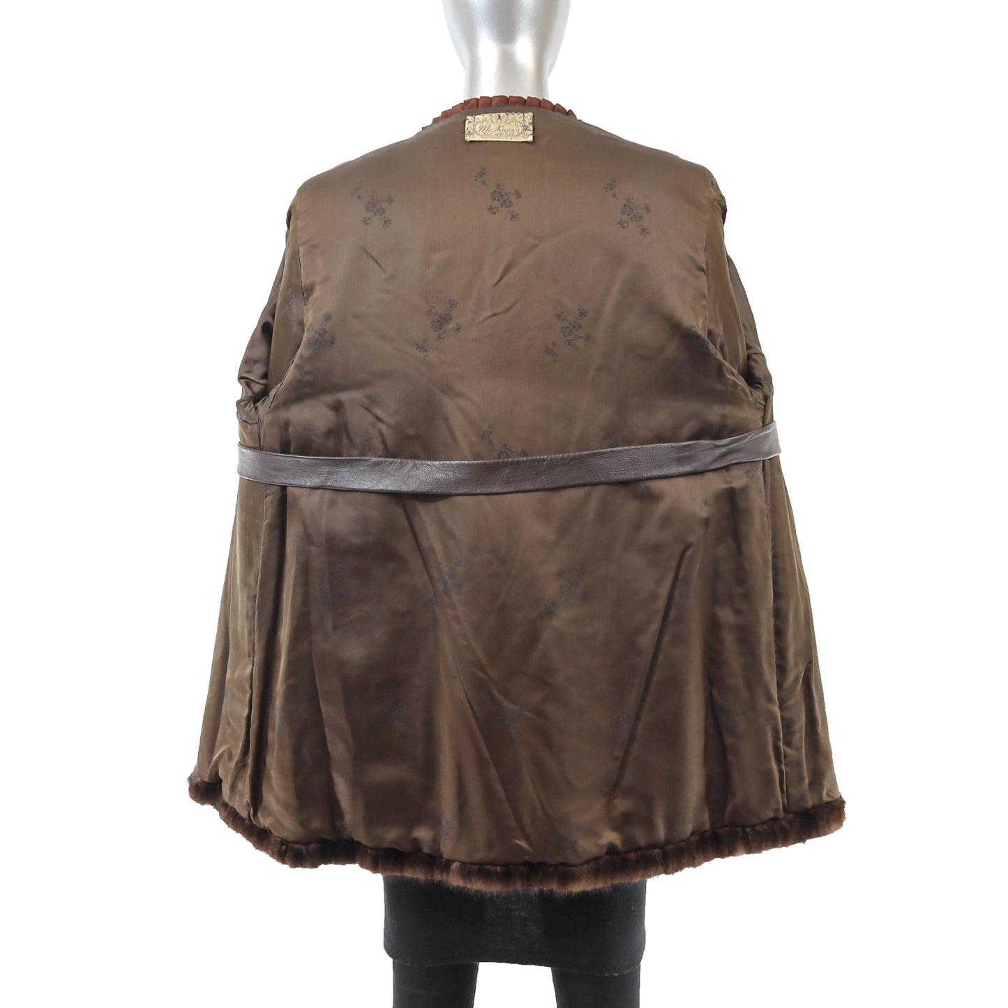 Brown Section Mink Jacket- Size M