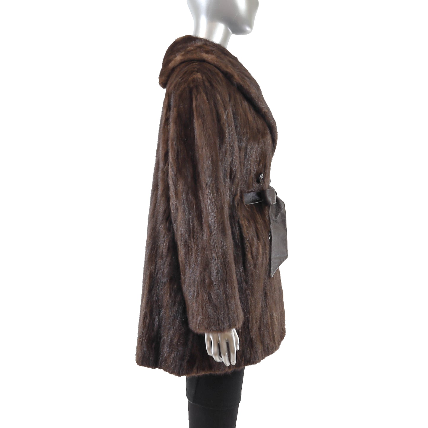 Brown Section Mink Jacket- Size M