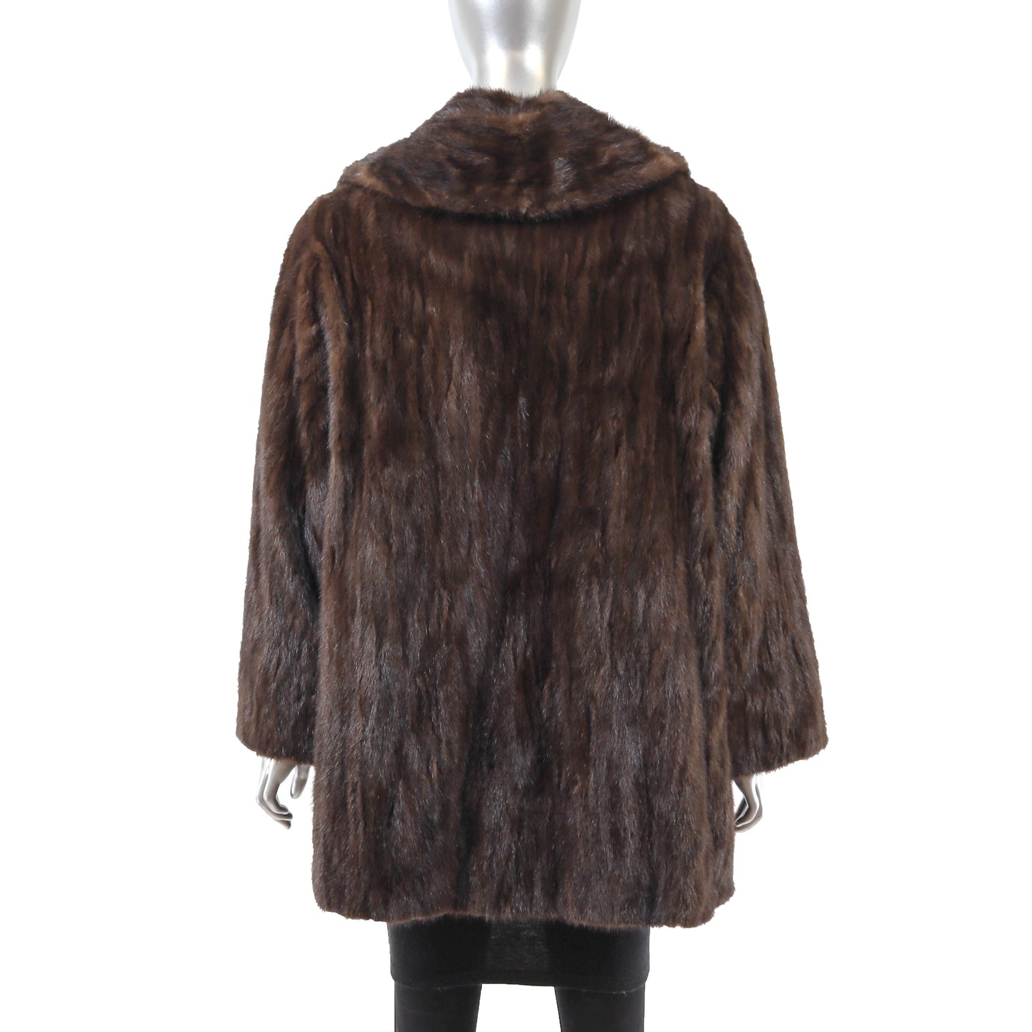 Brown Section Mink Jacket- Size M