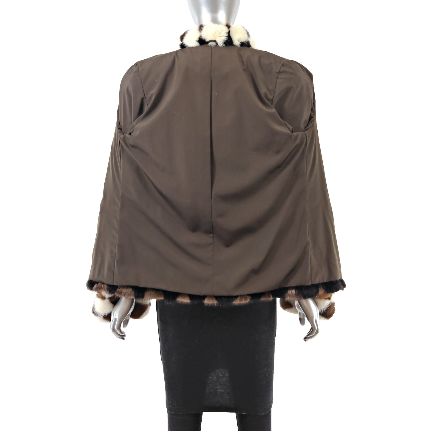 Multicolor Mink Jacket- Size S