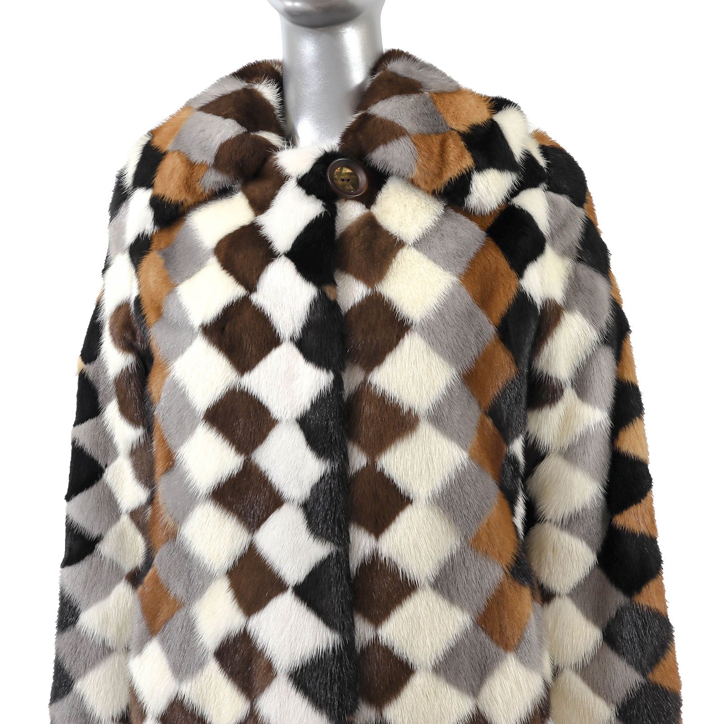 Multicolor Mink Jacket- Size S