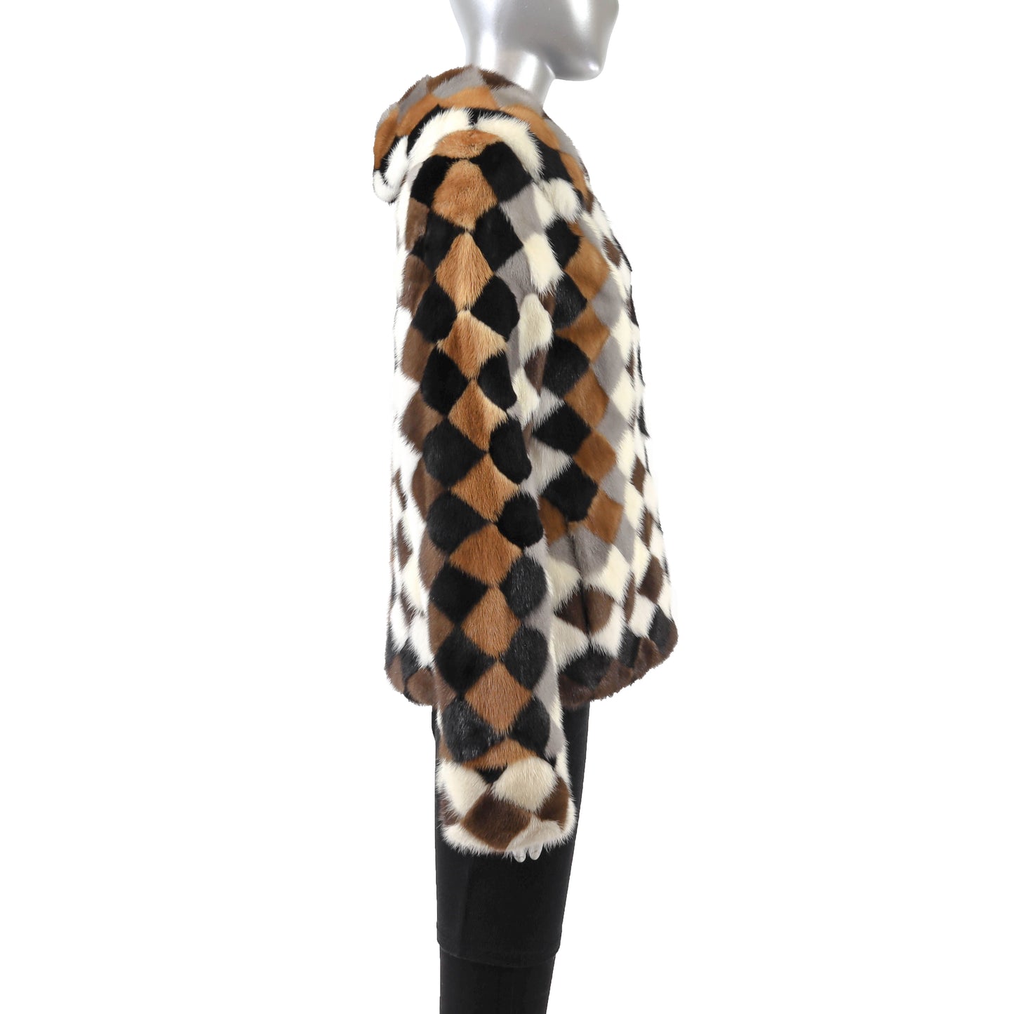 Multicolor Mink Jacket- Size S