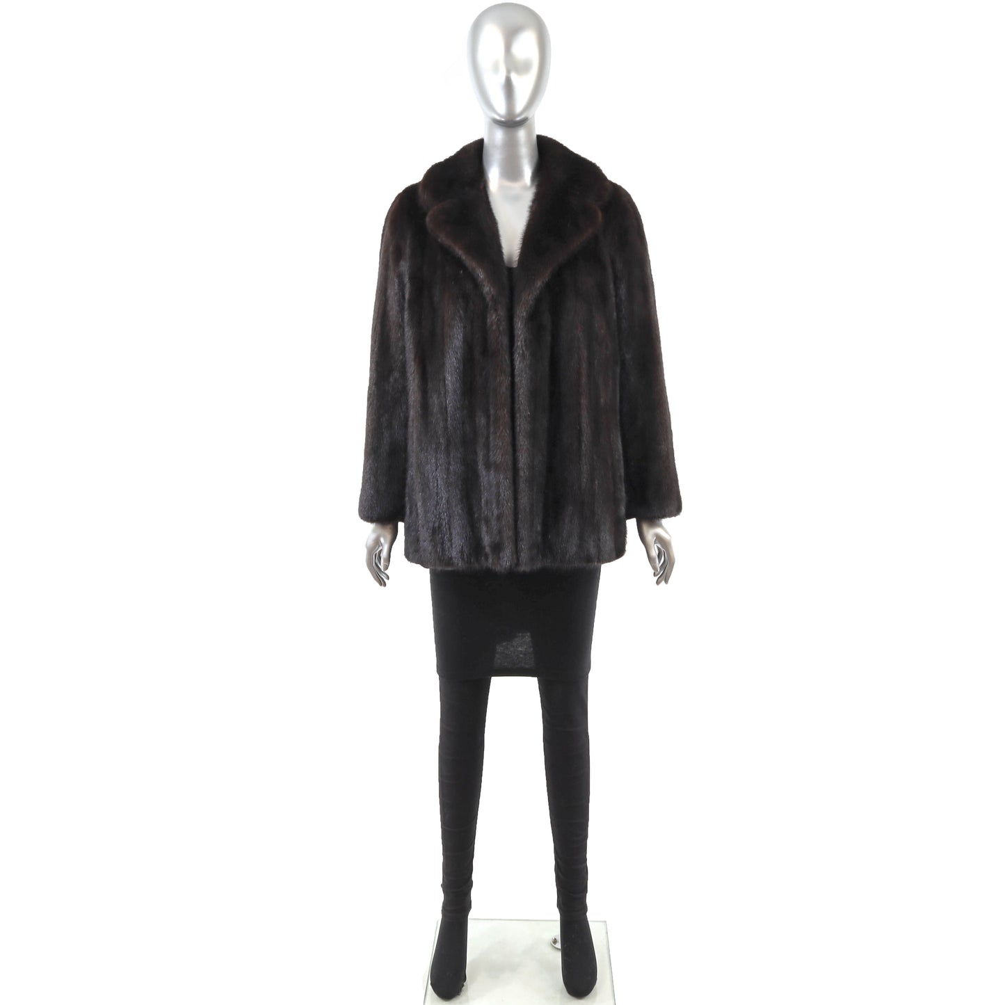 Dark Brown Mink Jacket- Size M