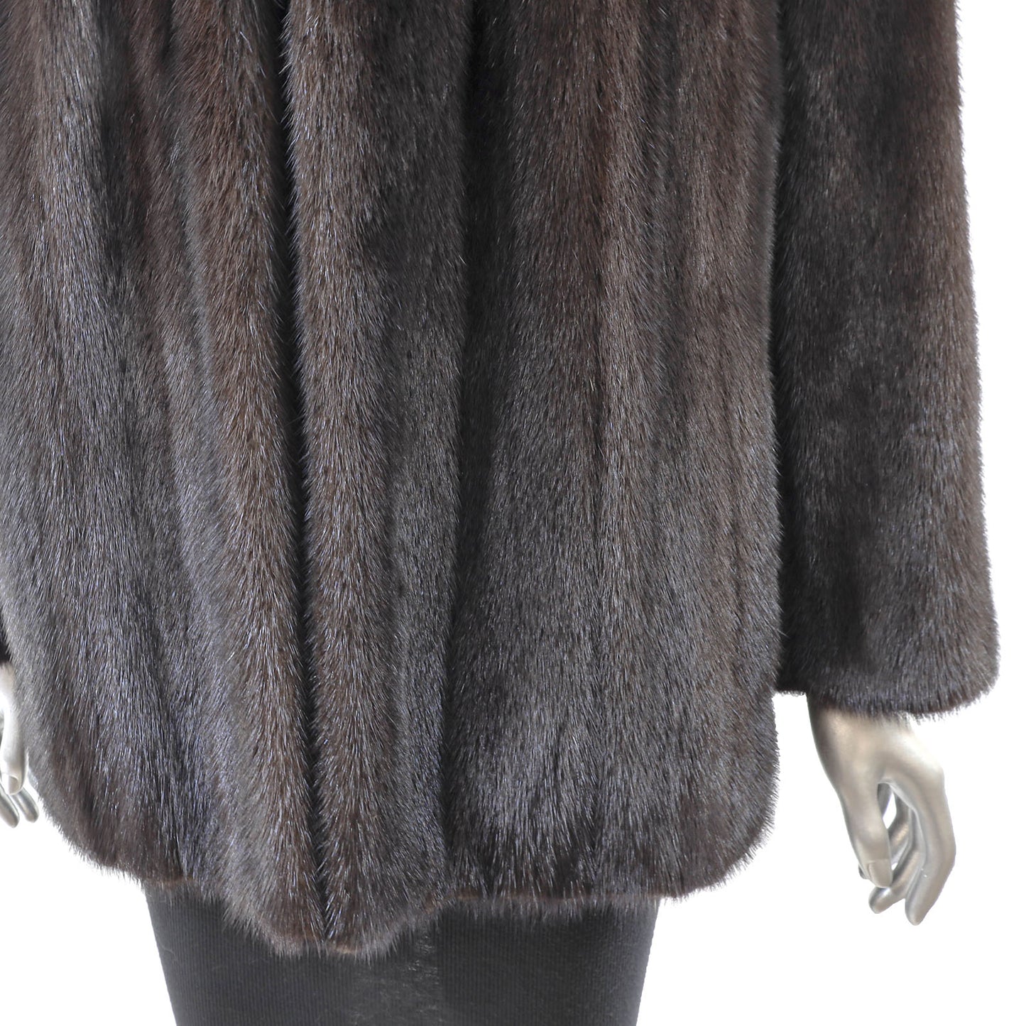 Dark Brown Mink Jacket- Size M