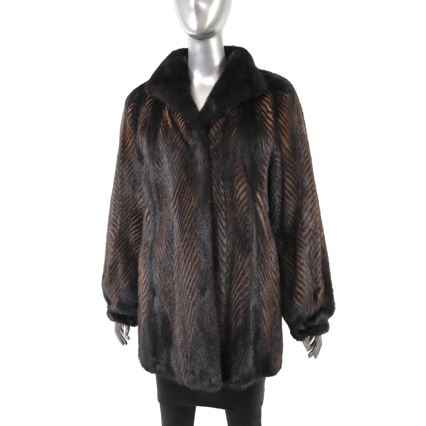 Brown Mink Jacket- Size M