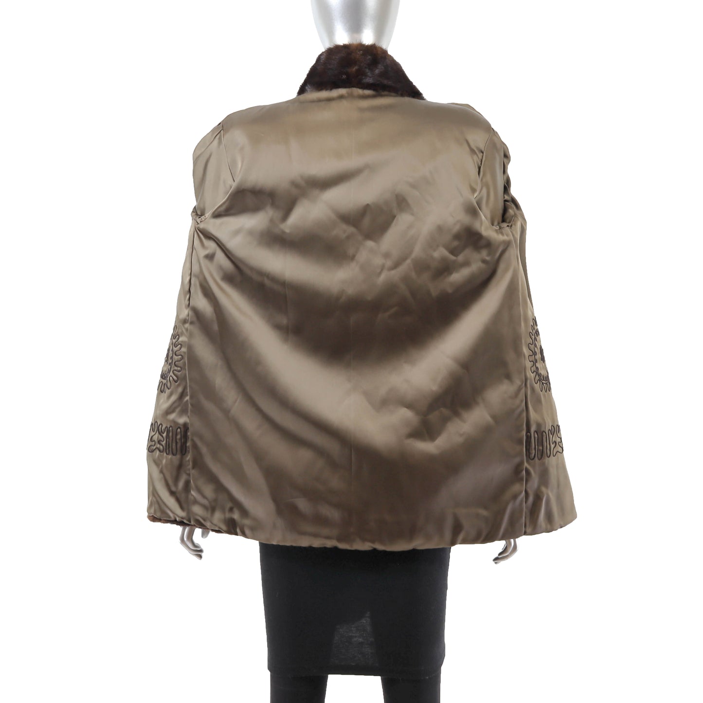 Brown Mink Jacket- Size S