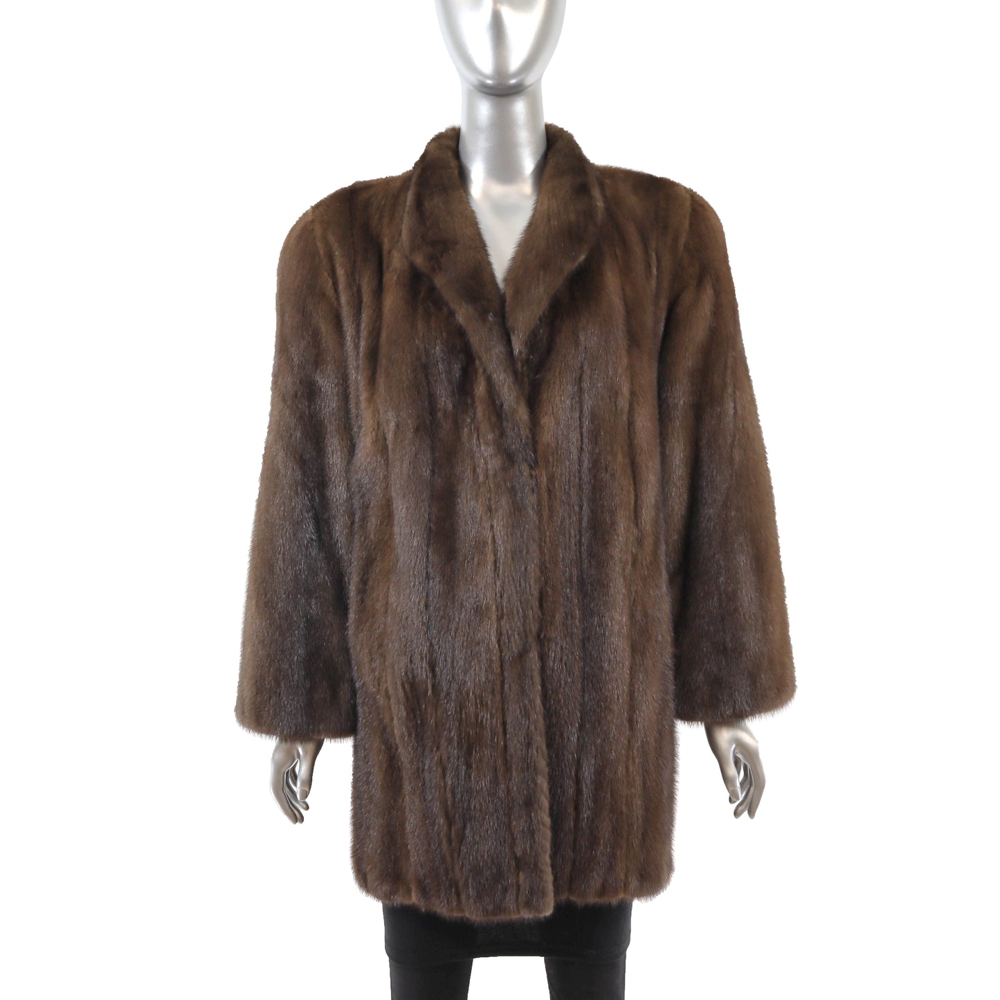 Brown Mink Jacket- Size M