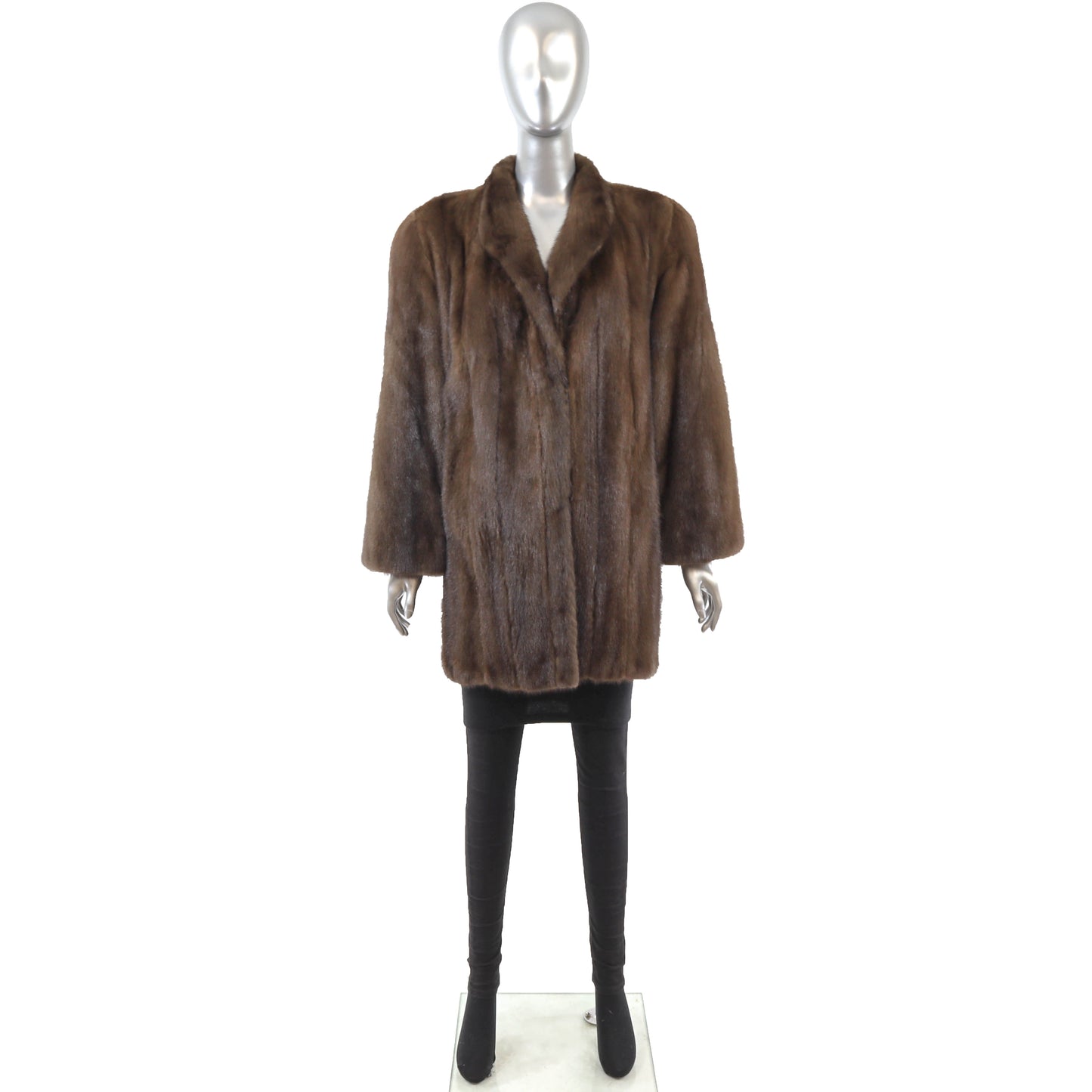 Brown Mink Jacket- Size M