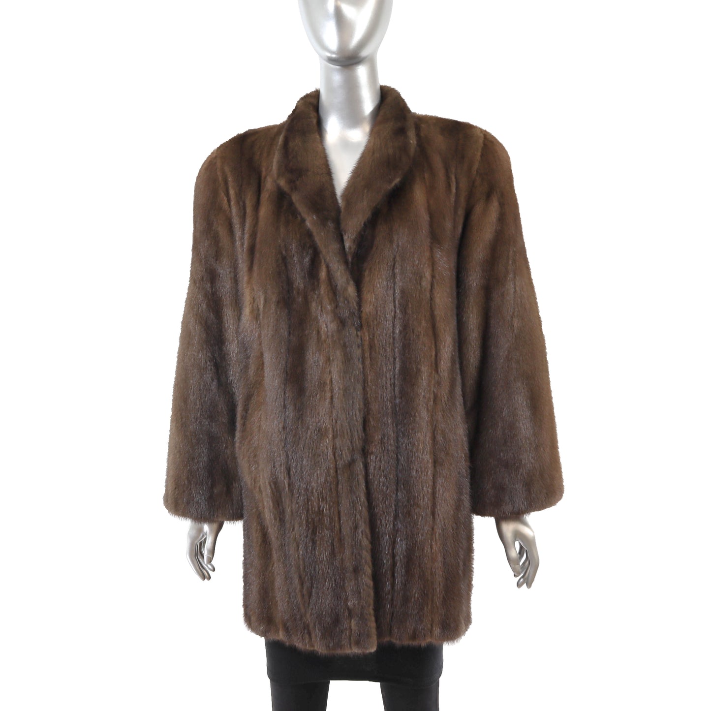 Brown Mink Jacket- Size M