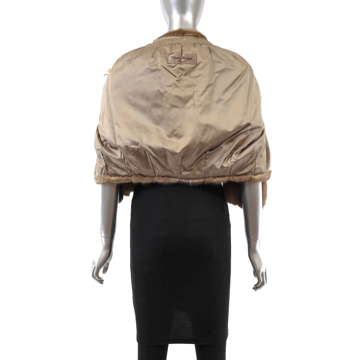 Light Brown Mink Bolero Jacket- Size S