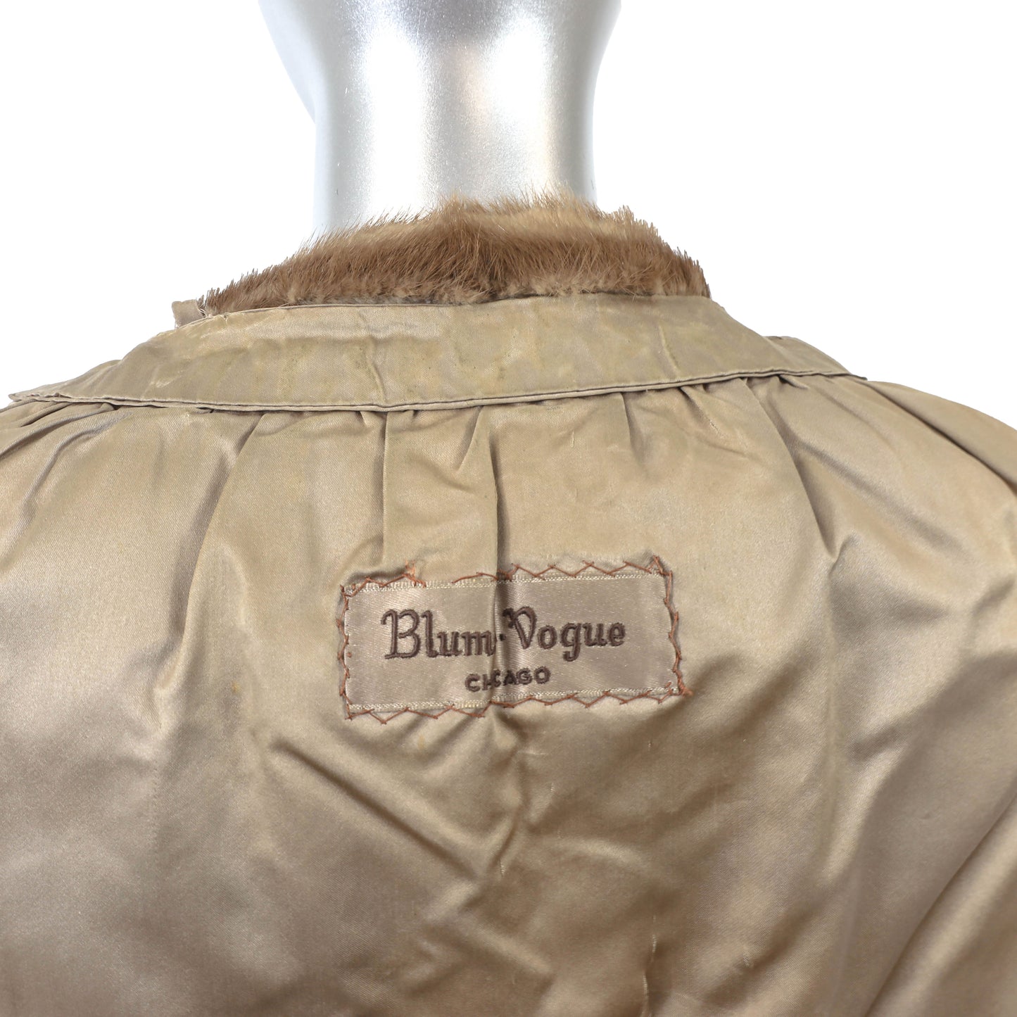 Light Brown Mink Bolero Jacket- Size S