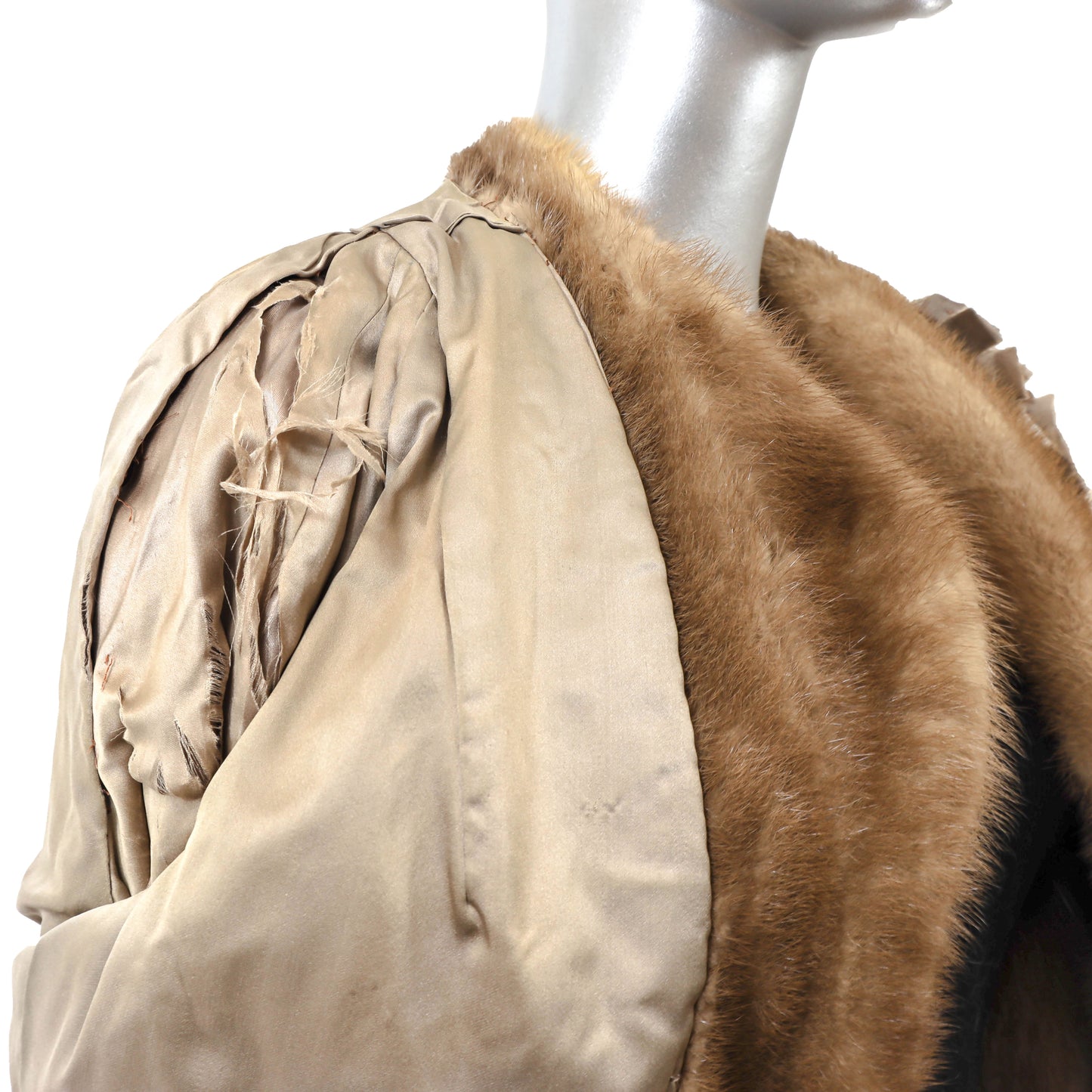 Light Brown Mink Bolero Jacket- Size S