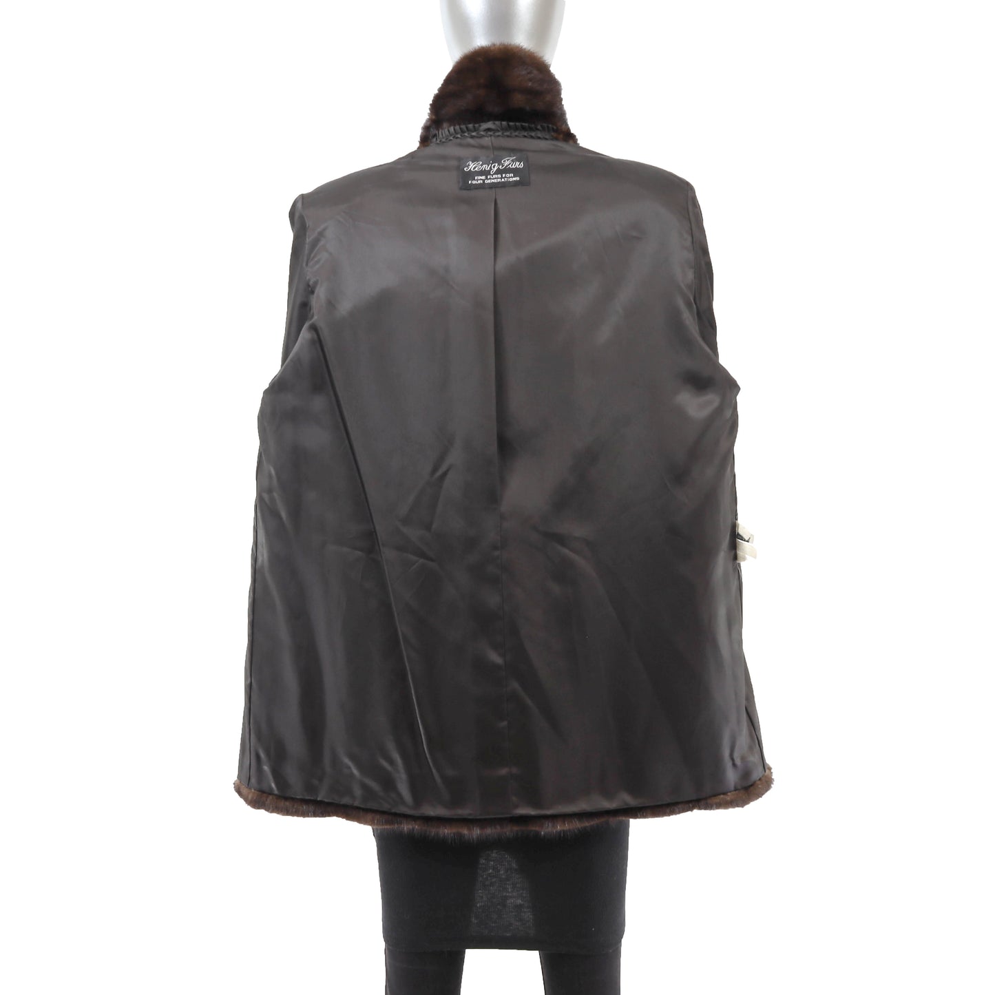 Brown Mink Jacket- Size L