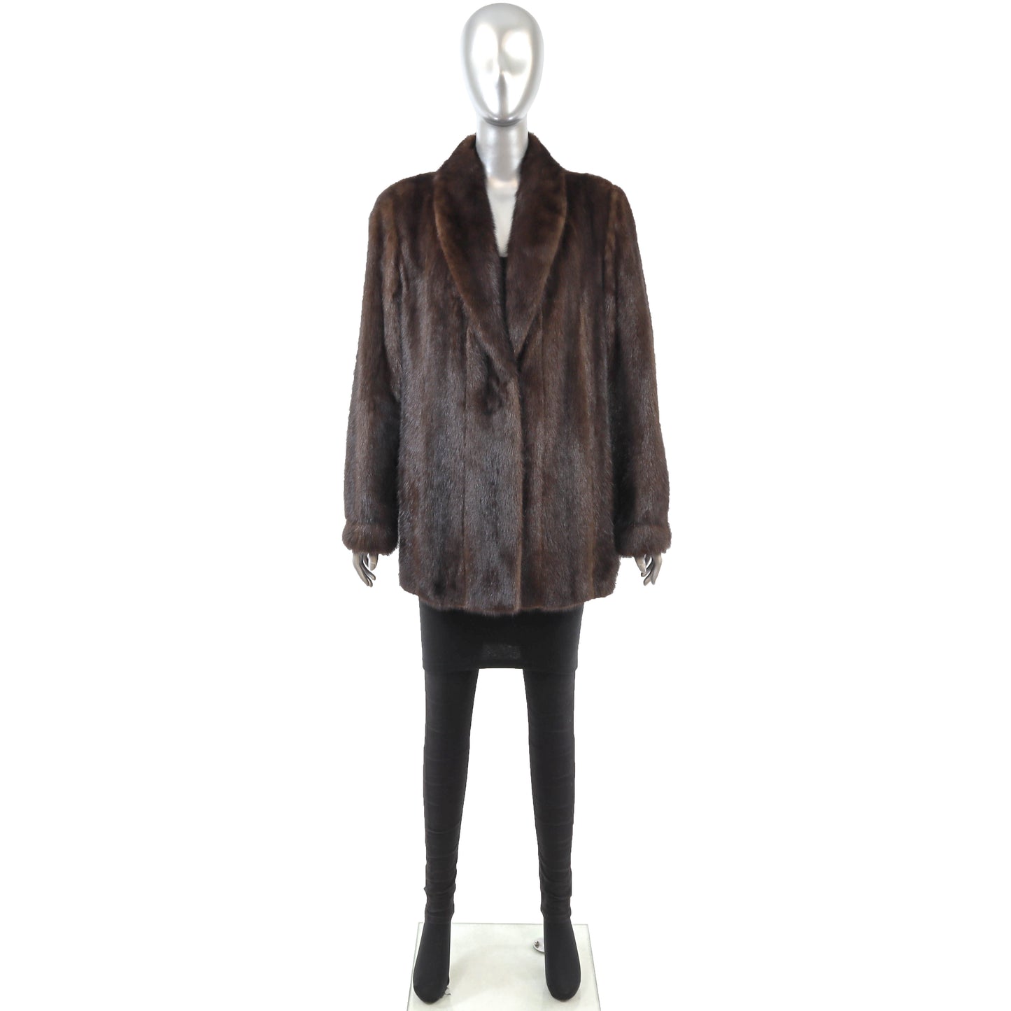 Brown Mink Jacket- Size L