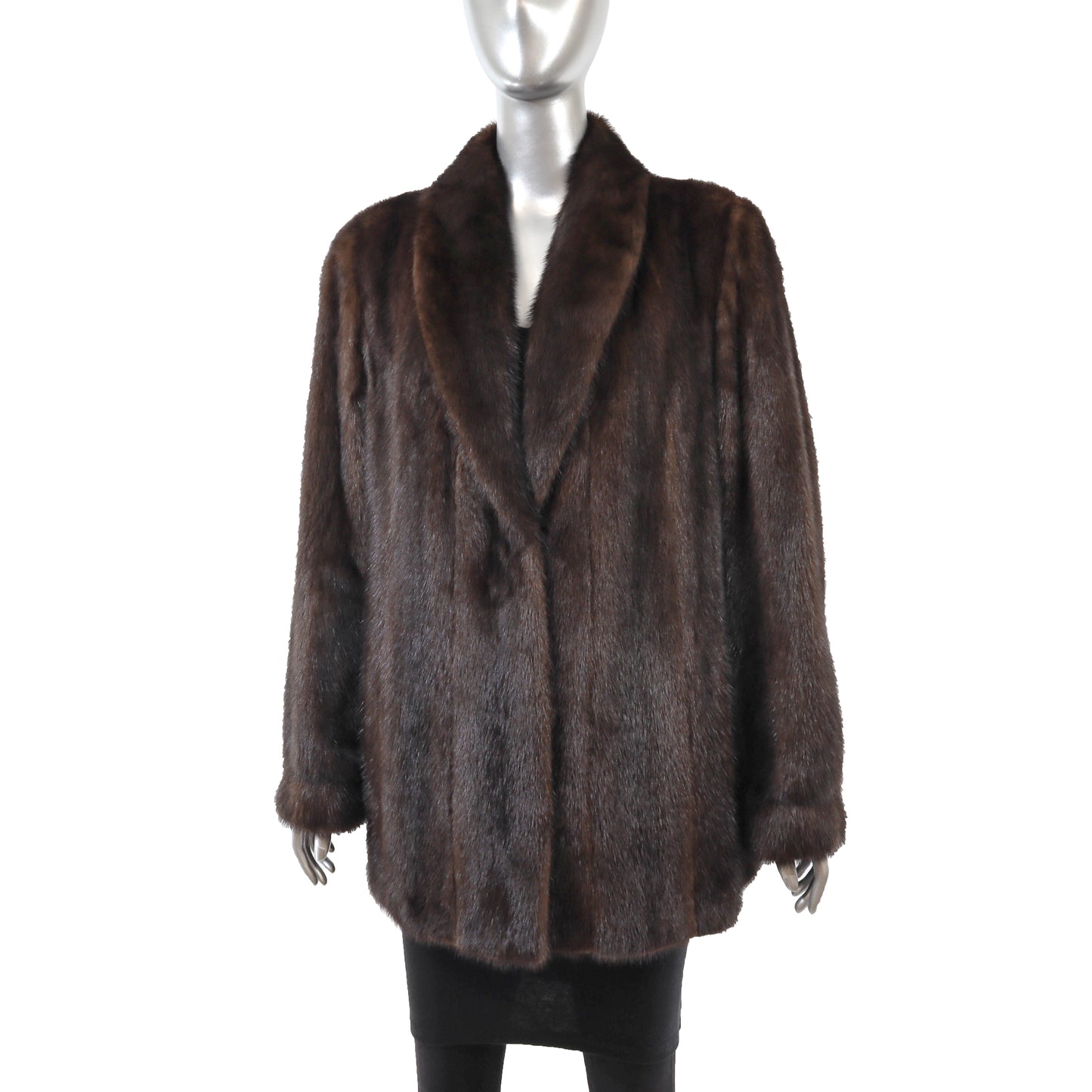 Brown Mink Jacket- Size L