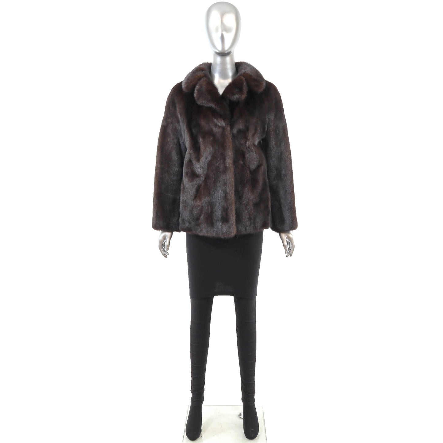 Brown Mink Jacket- Size M