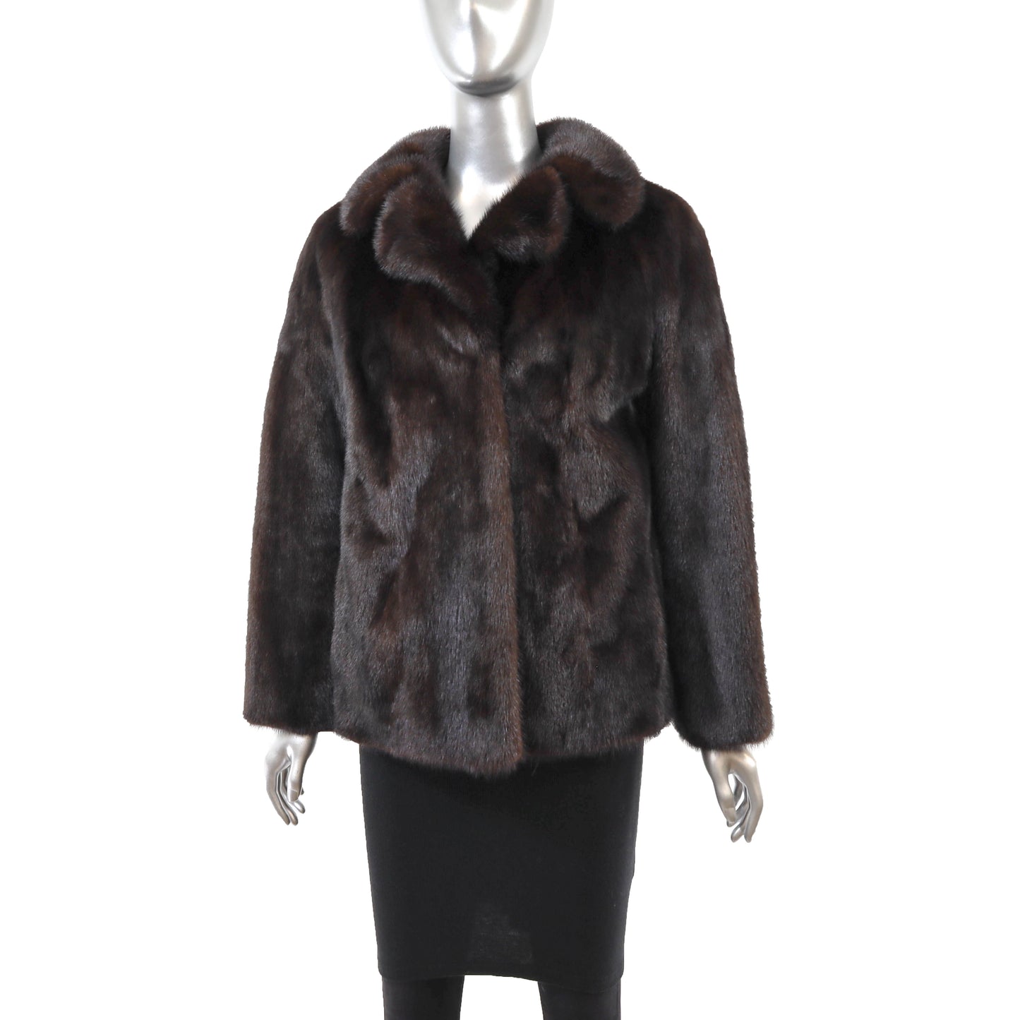 Brown Mink Jacket- Size M