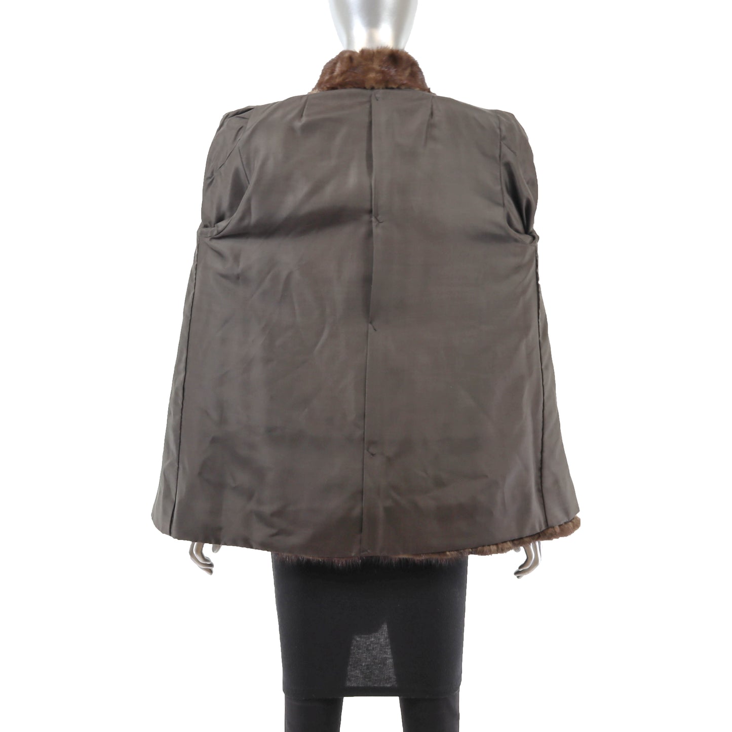 Brown Mink Jacket- Size M