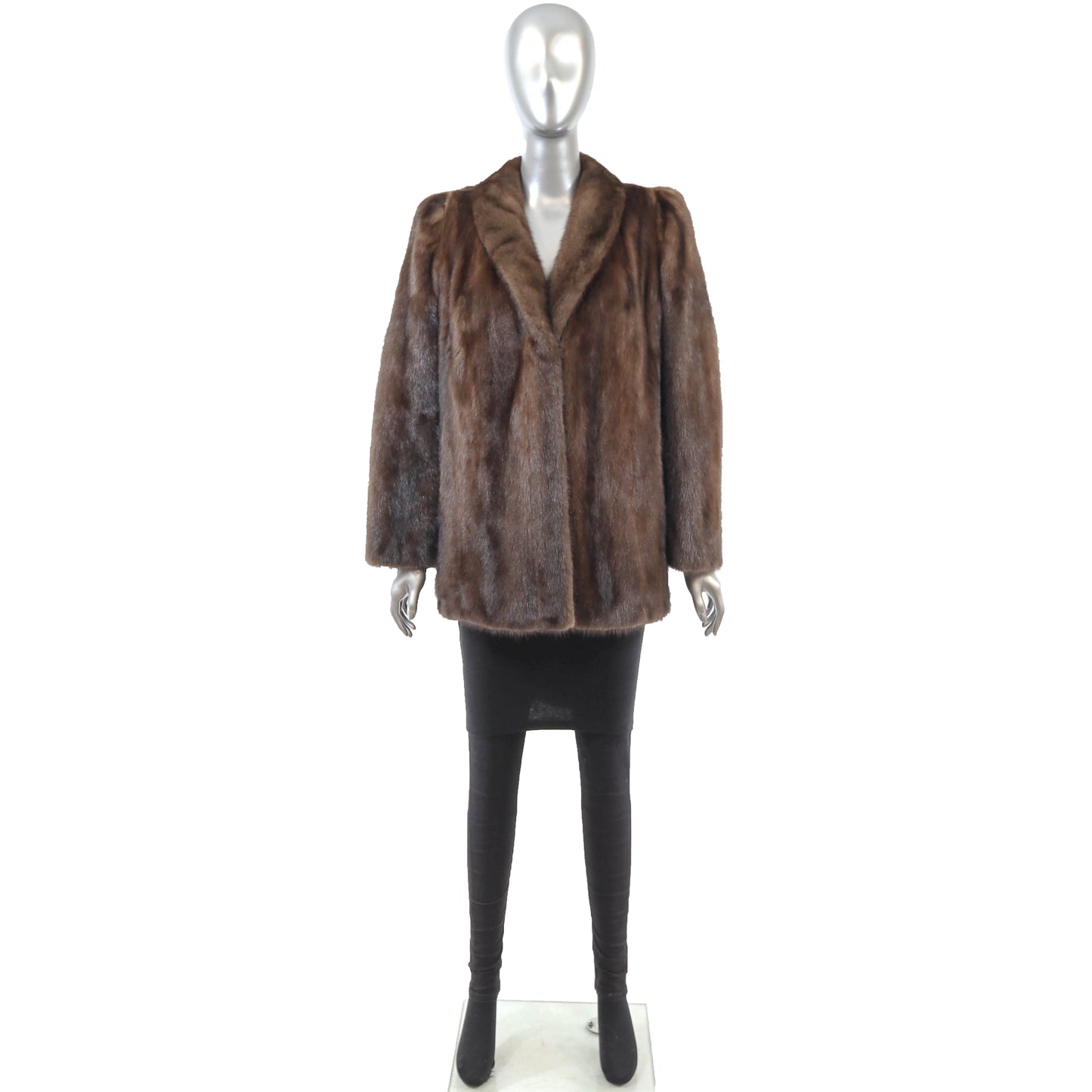 Brown Mink Jacket- Size M