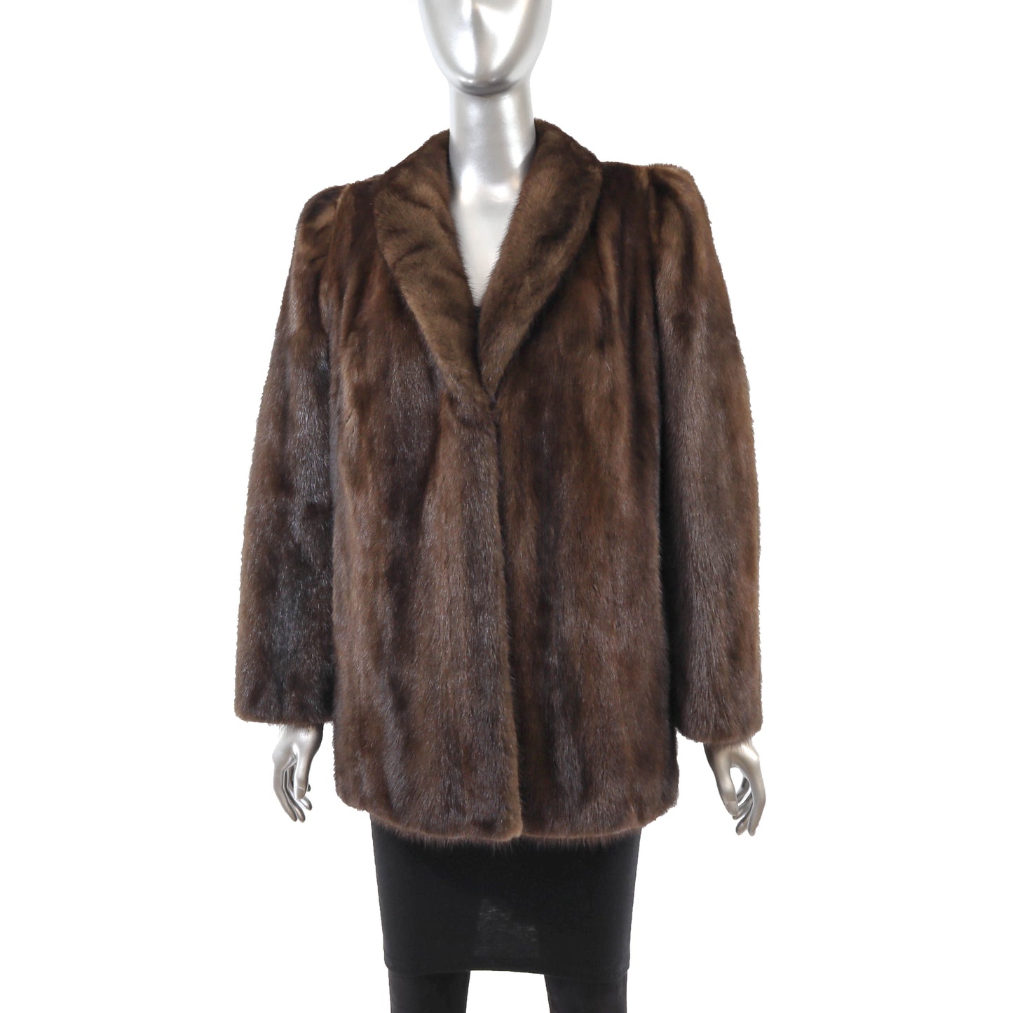 Brown Mink Jacket- Size M