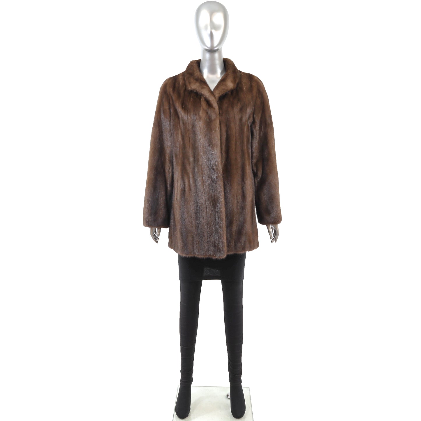 Brown Mink Jacket- Size M