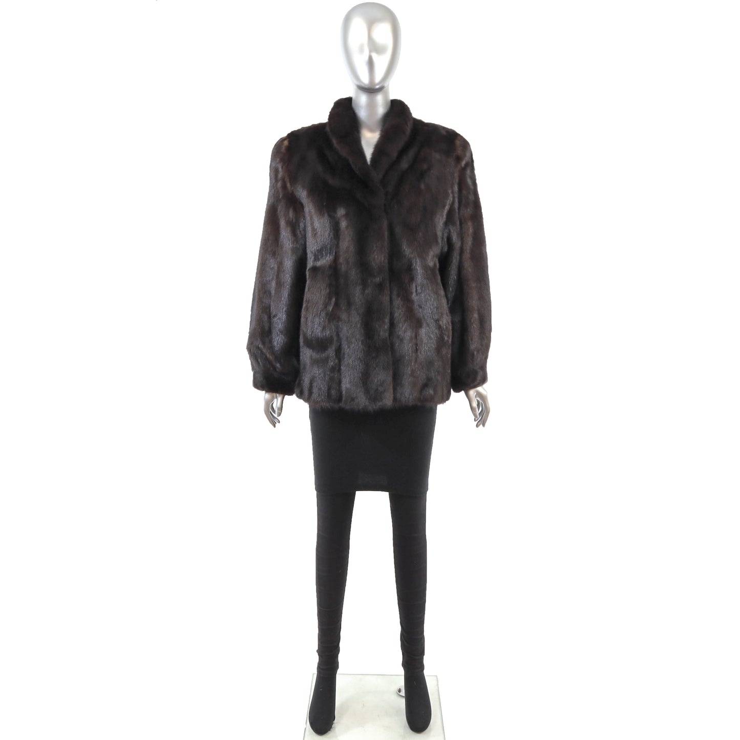 Brown Mink Jacket- Size M