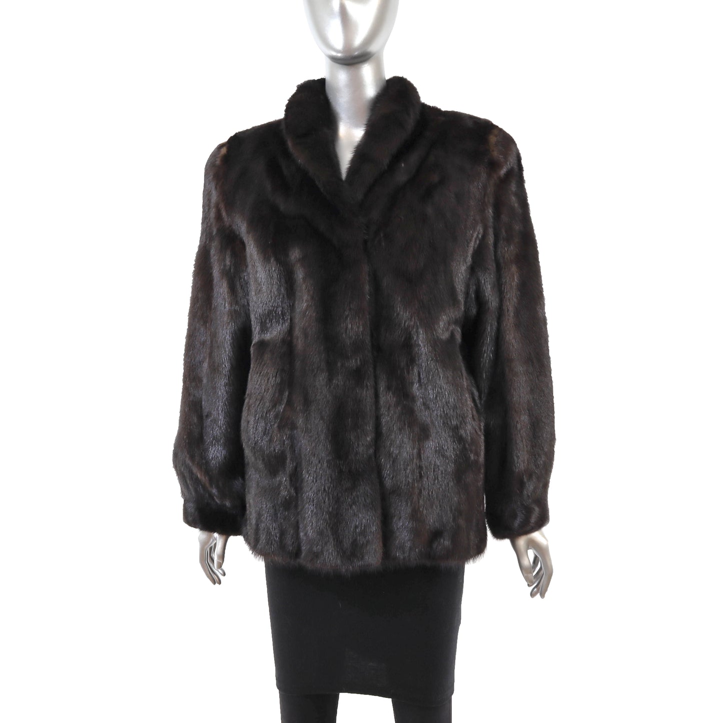 Brown Mink Jacket- Size M