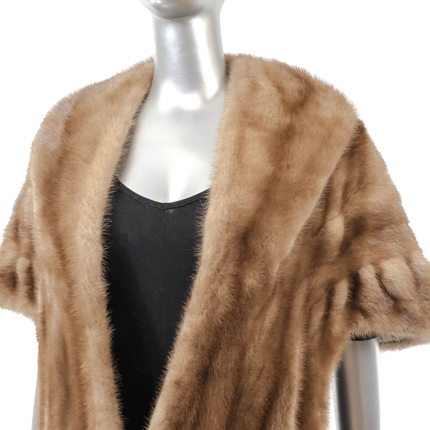 Light Brown Mink Stole- Size Free