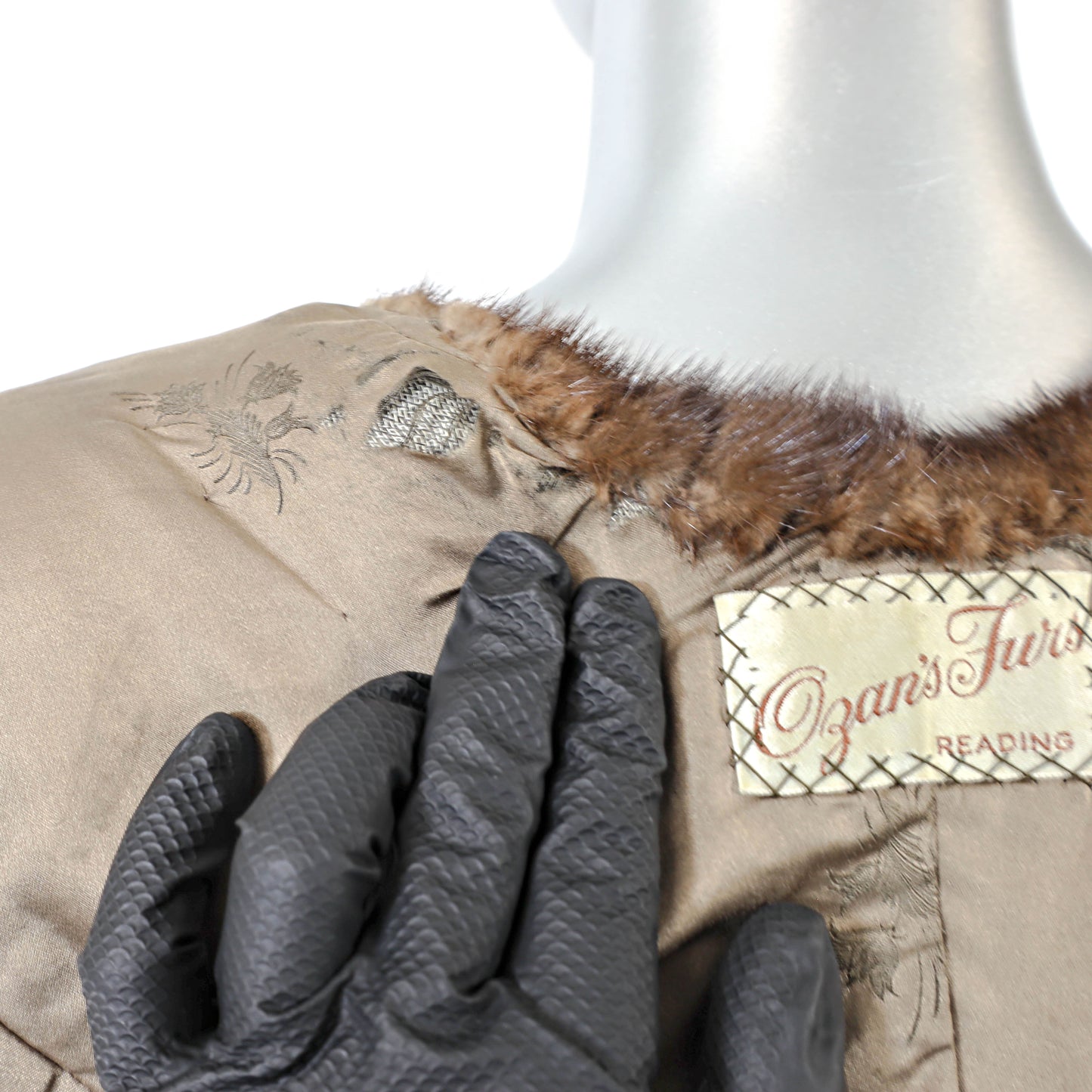 Brown Mink Stole with Mink Boas- Size S