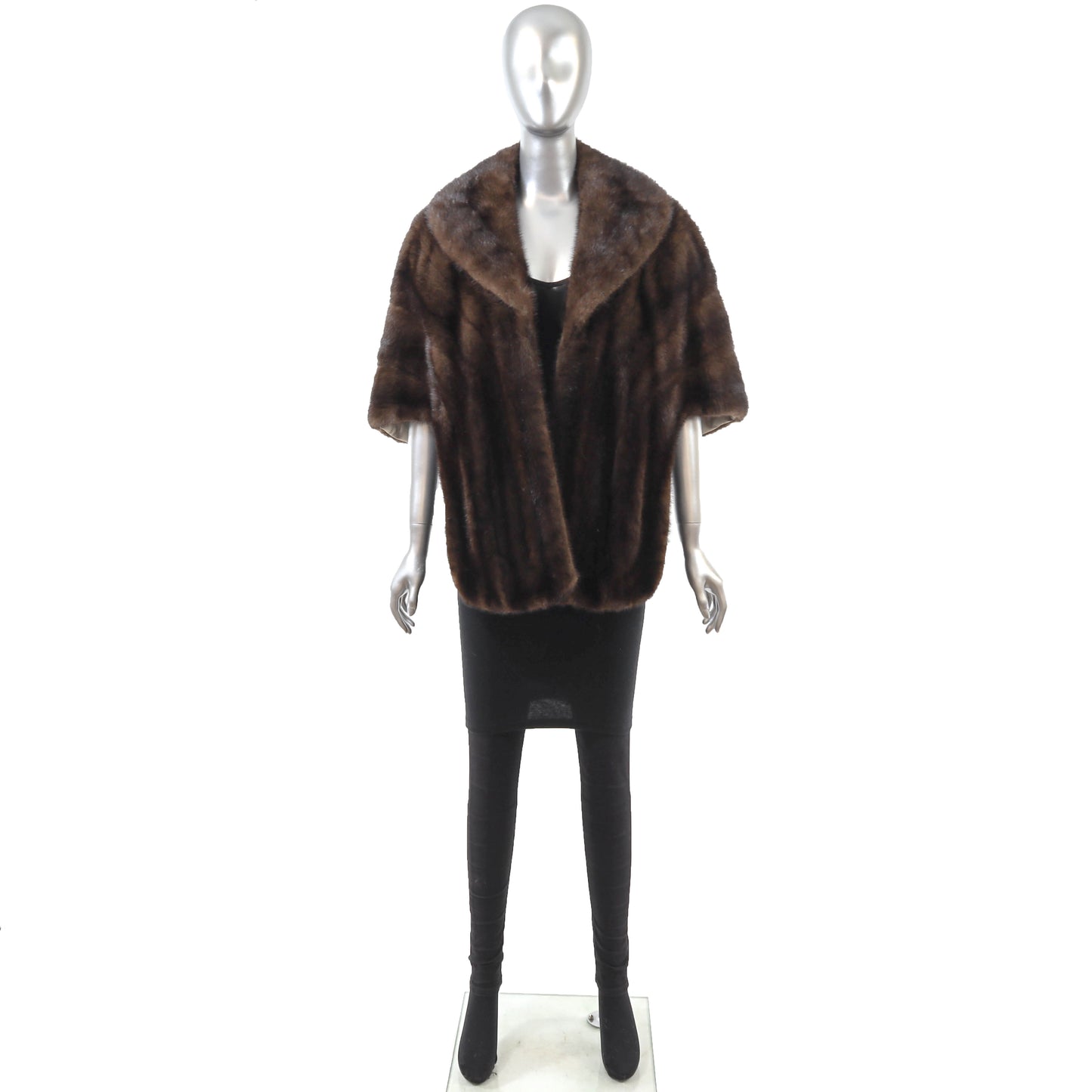 Brown Mink Stole- Size Free