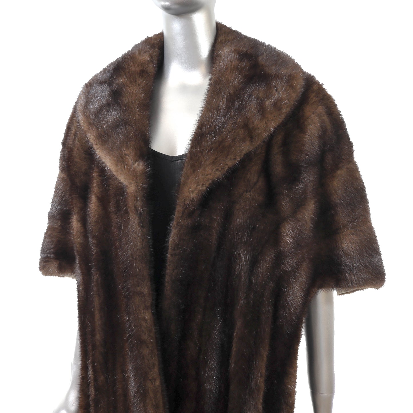 Brown Mink Stole- Size Free