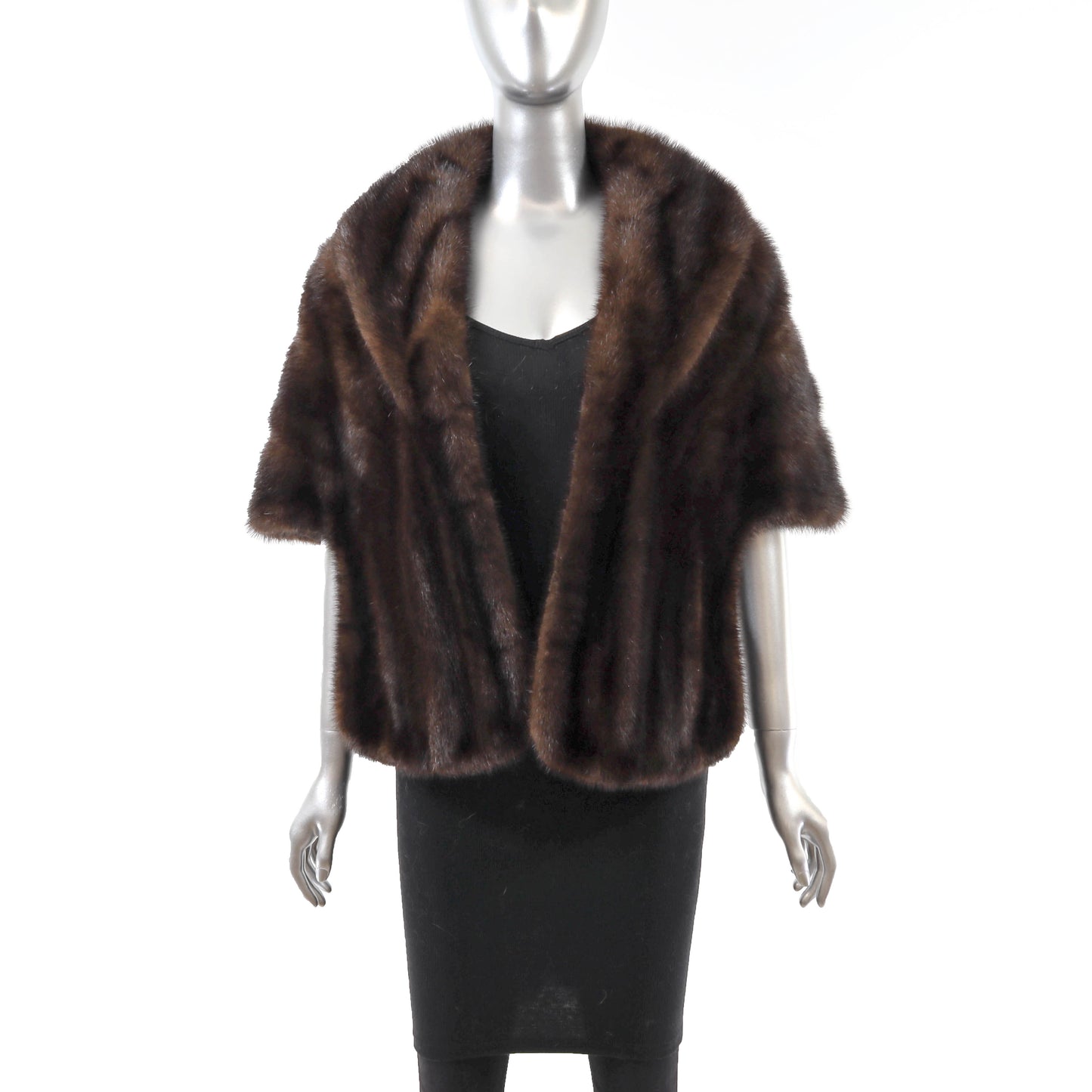 Brown Mink Stole- Size Free